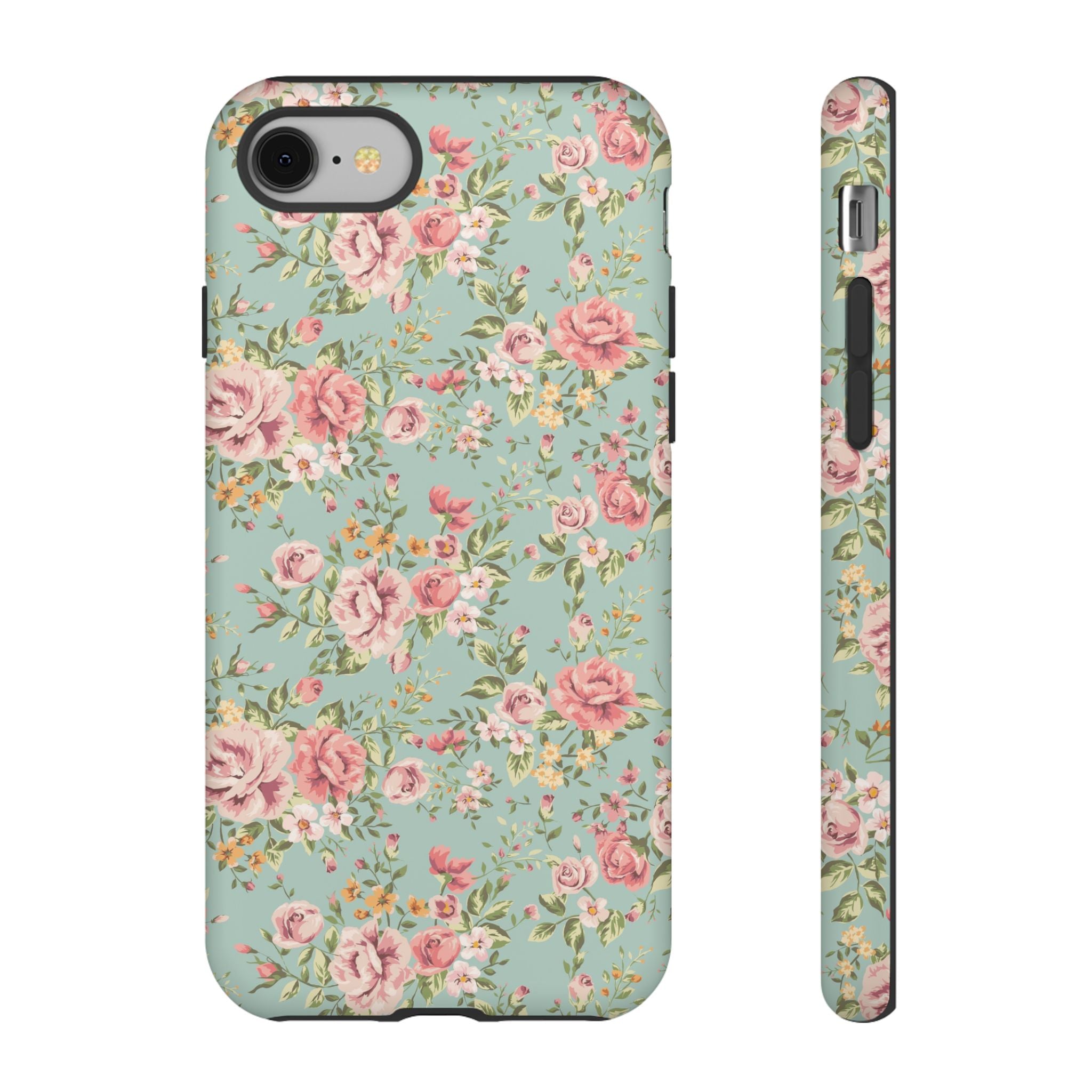 Vintage Pink Rose Floral Phone Case | Tough Case
