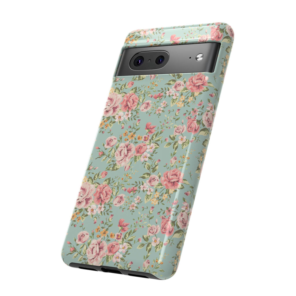 Vintage Pink Rose Floral Phone Case | Tough Case