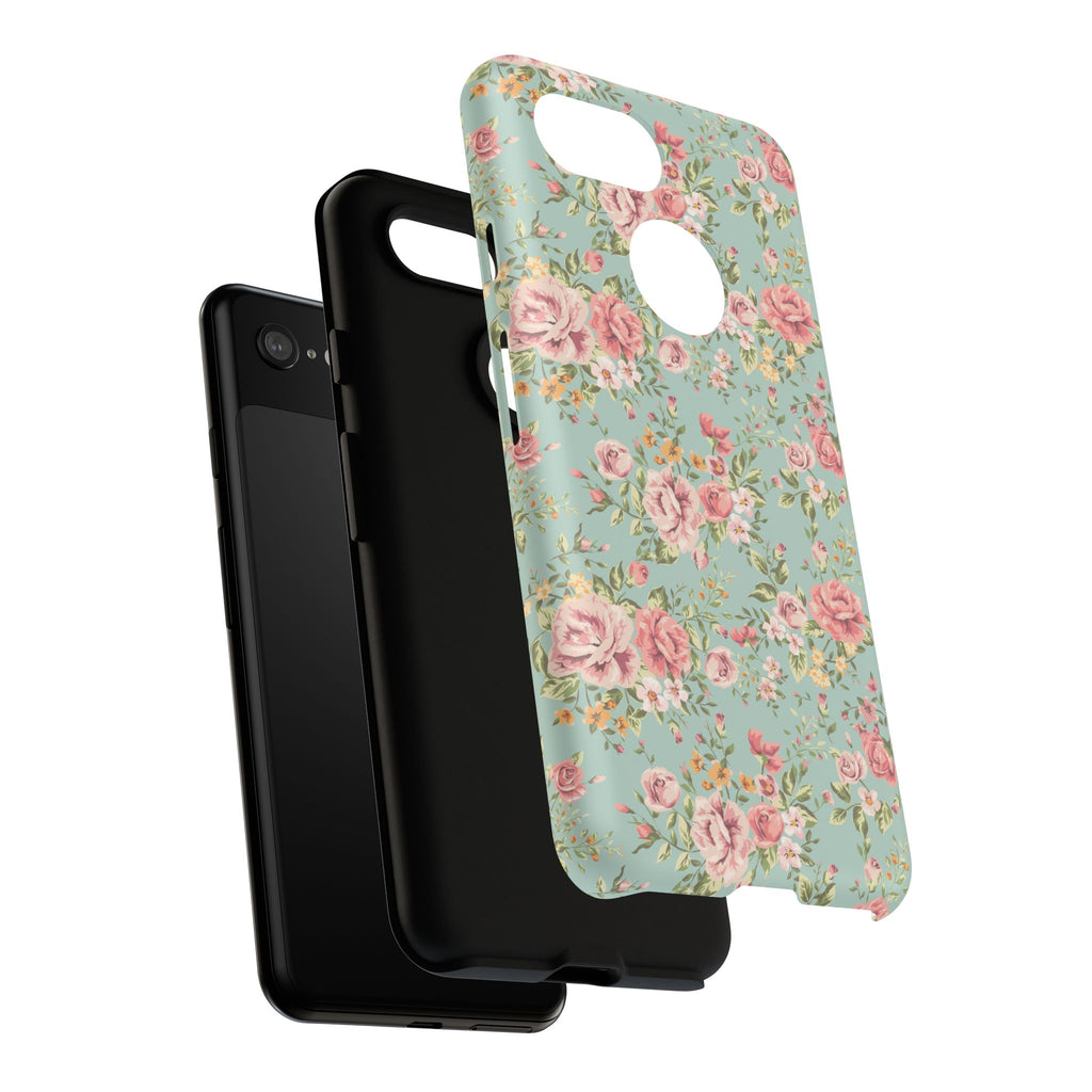 Vintage Pink Rose Floral Phone Case | Tough Case