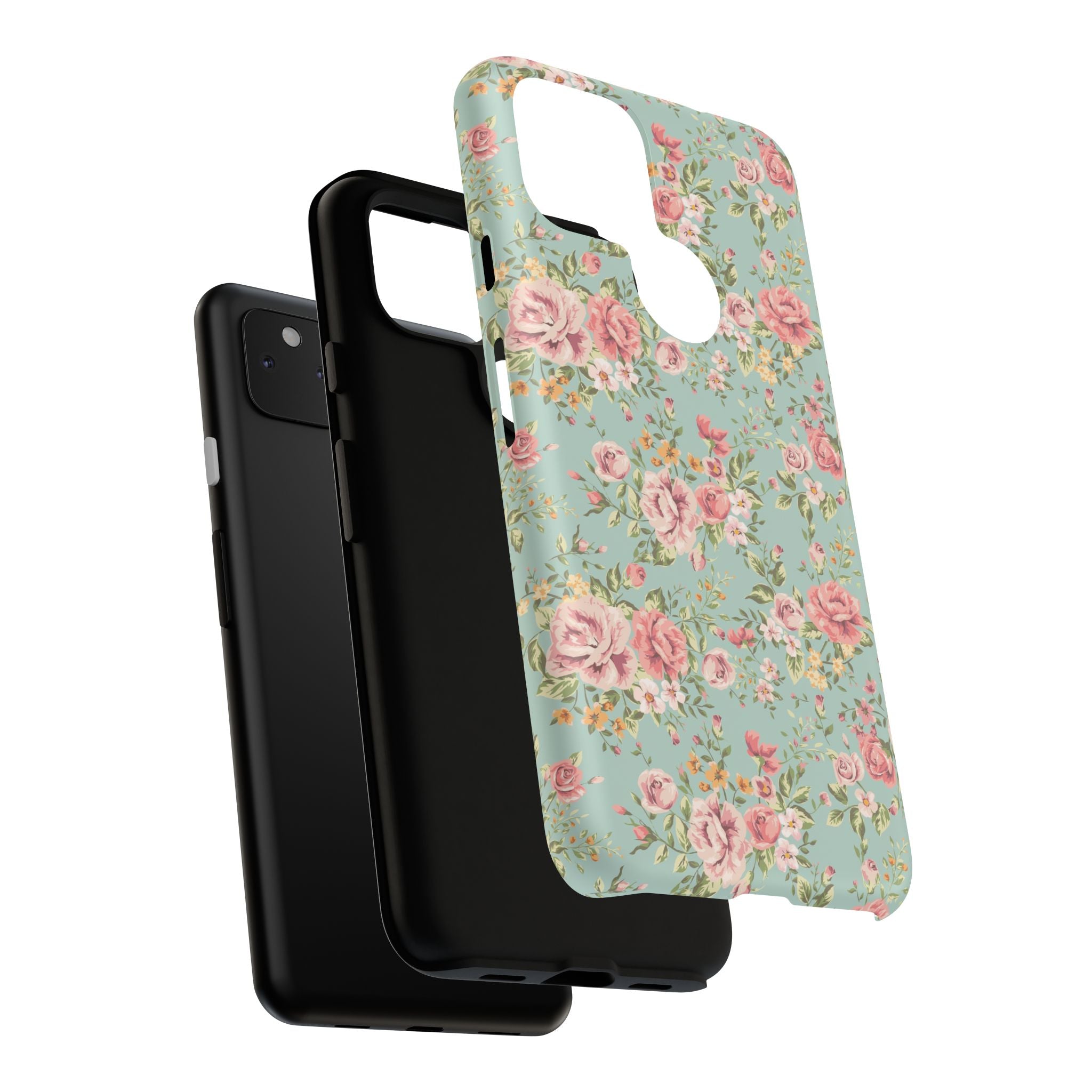 Vintage Pink Rose Floral Phone Case | Tough Case