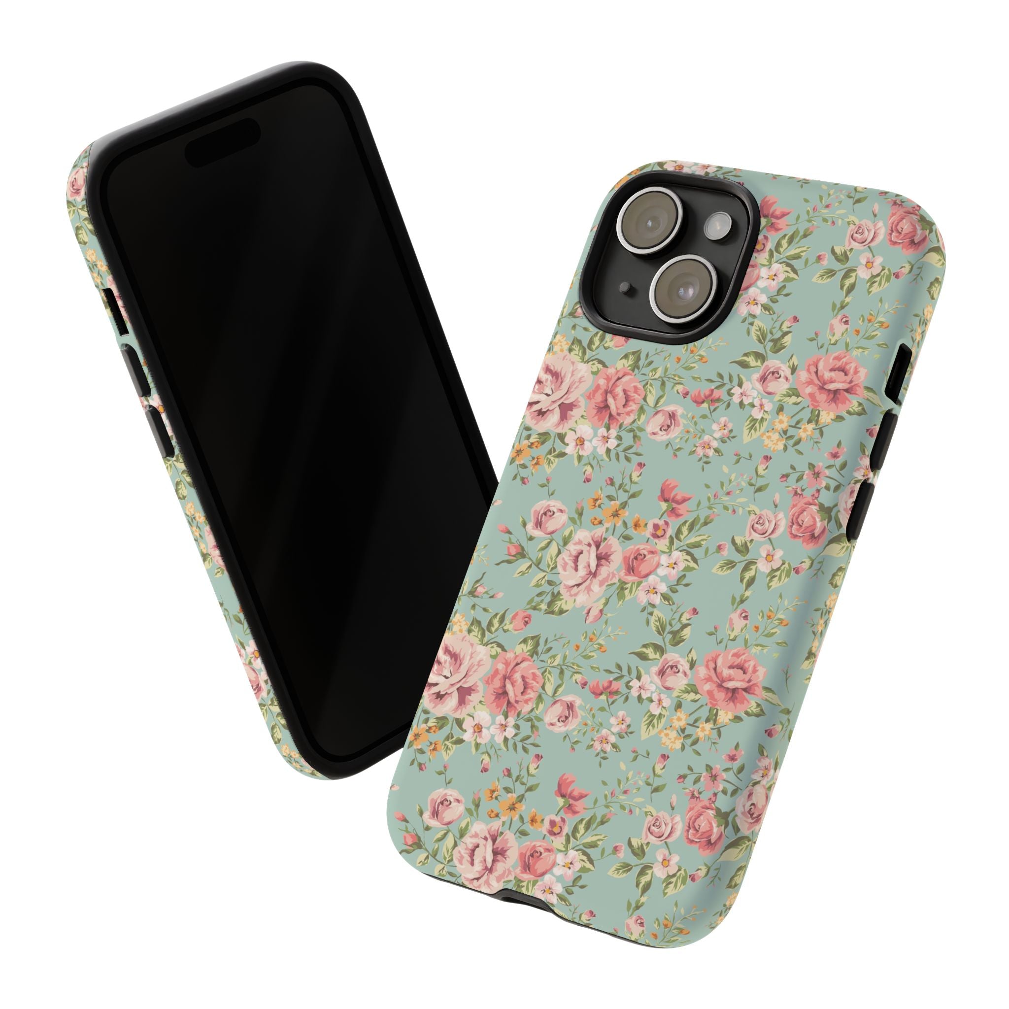 Vintage Pink Rose Floral Phone Case | Tough Case
