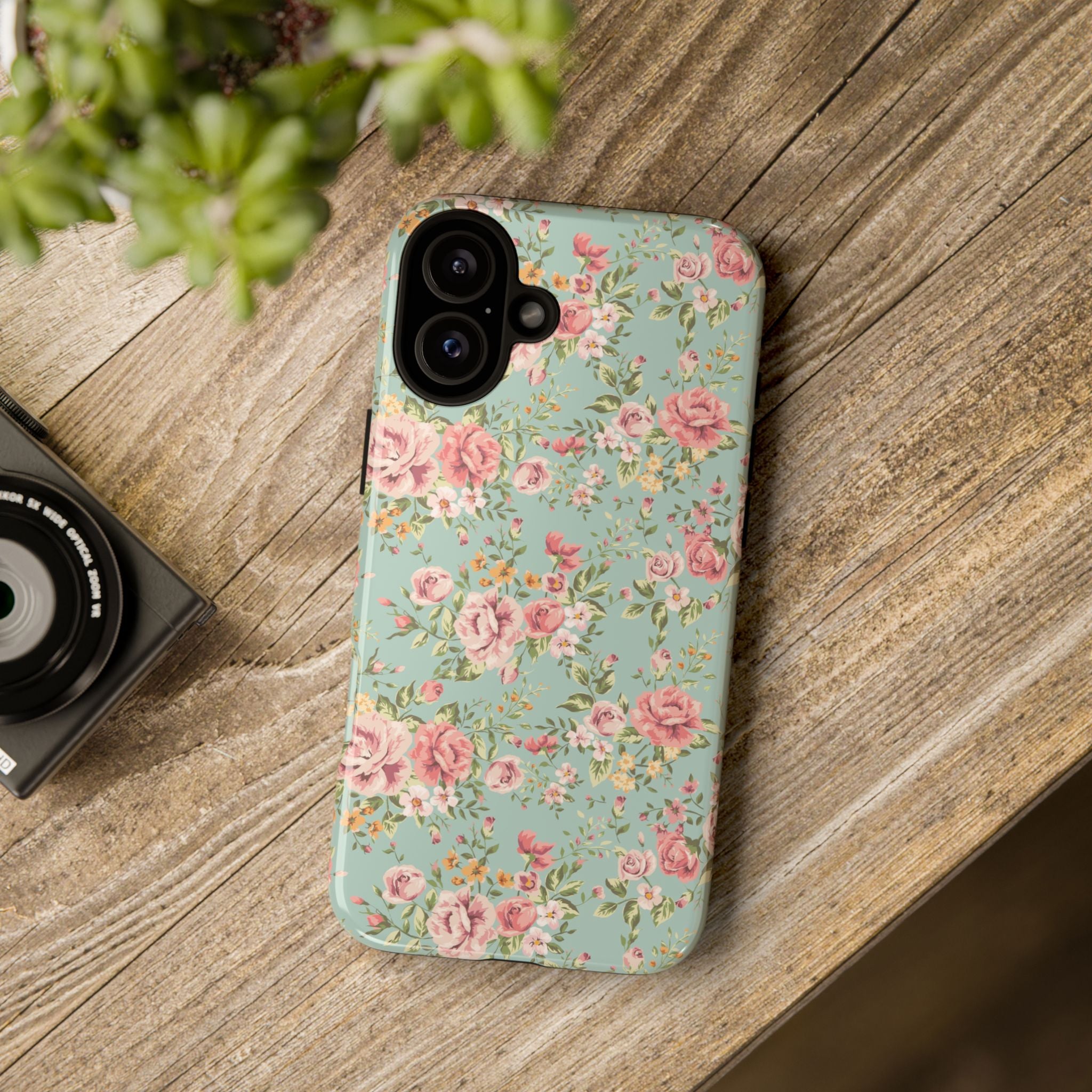 Vintage Pink Rose Floral Phone Case | Tough Case