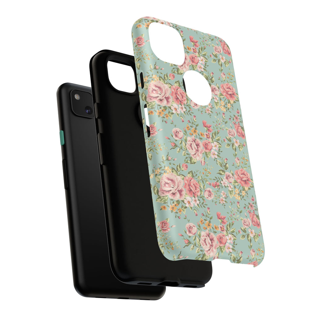 Vintage Pink Rose Floral Phone Case | Tough Case