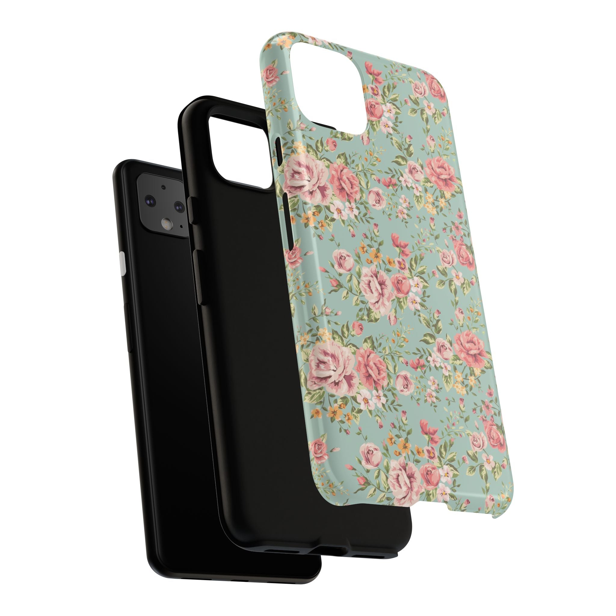Vintage Pink Rose Floral Phone Case | Tough Case