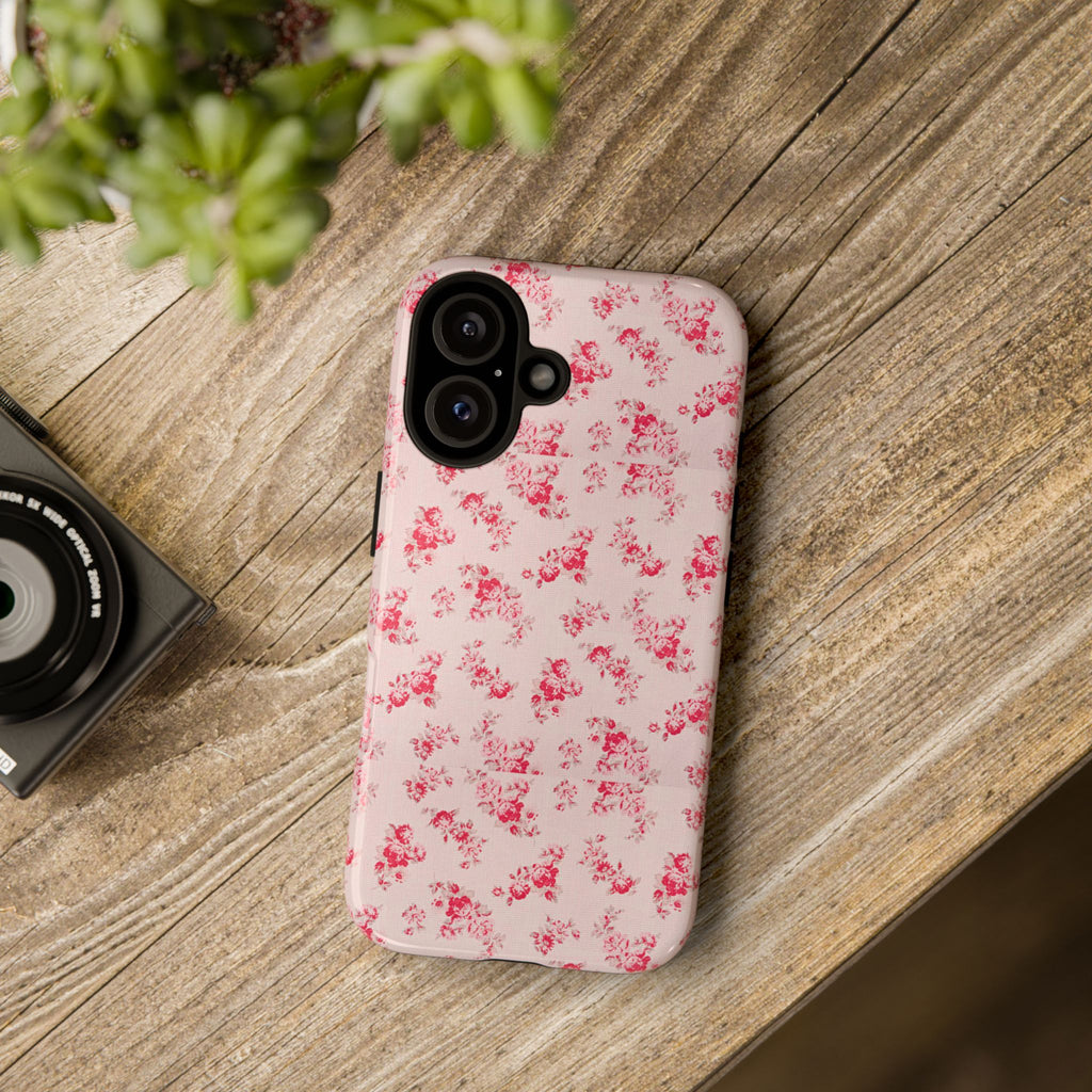 Vintage Floral Pattern Phone Case | Shabby Chic Rose Damask