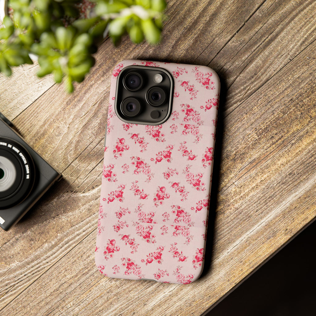 Vintage Floral Pattern Phone Case | Shabby Chic Rose Damask