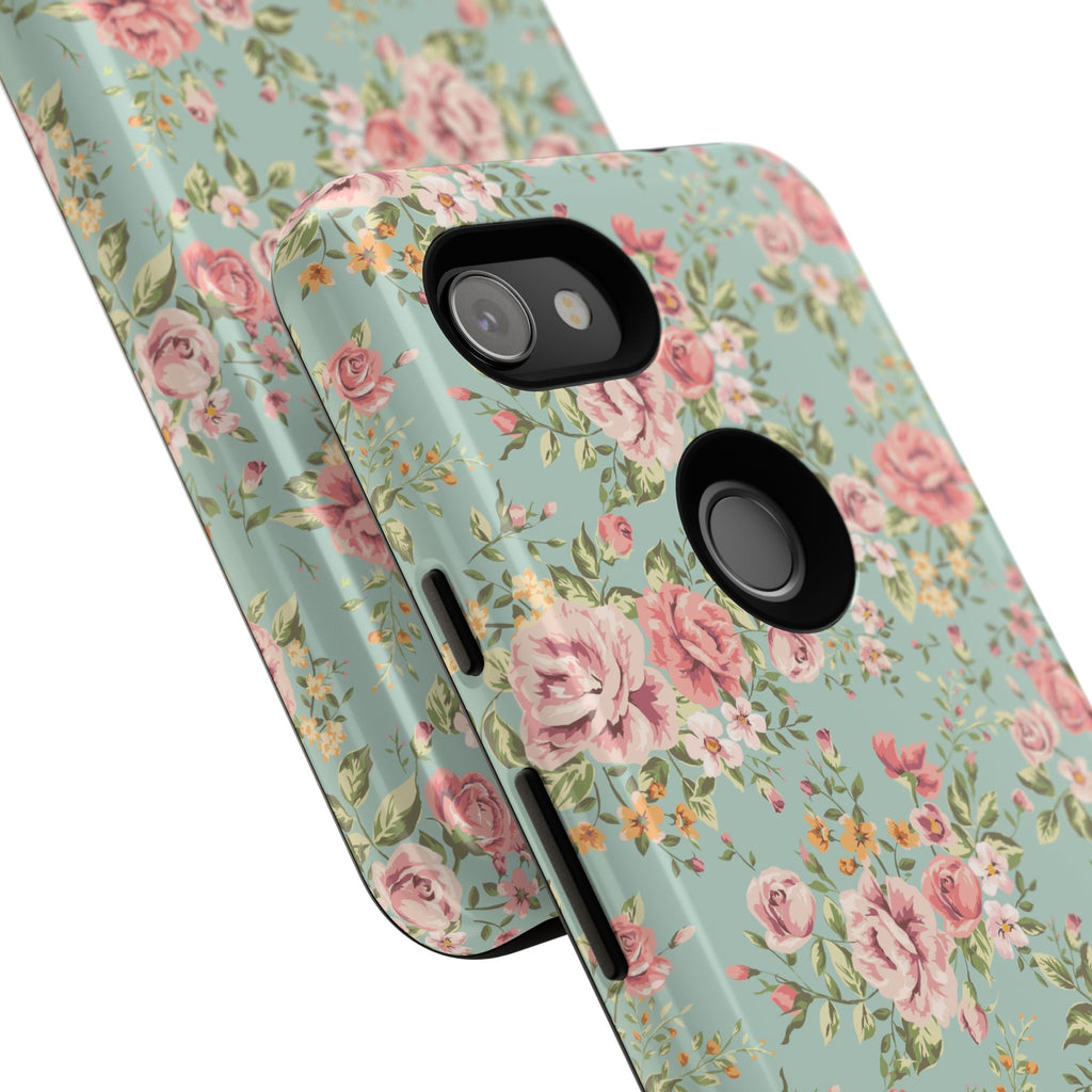 Vintage Pink Rose Floral Phone Case | Tough Case