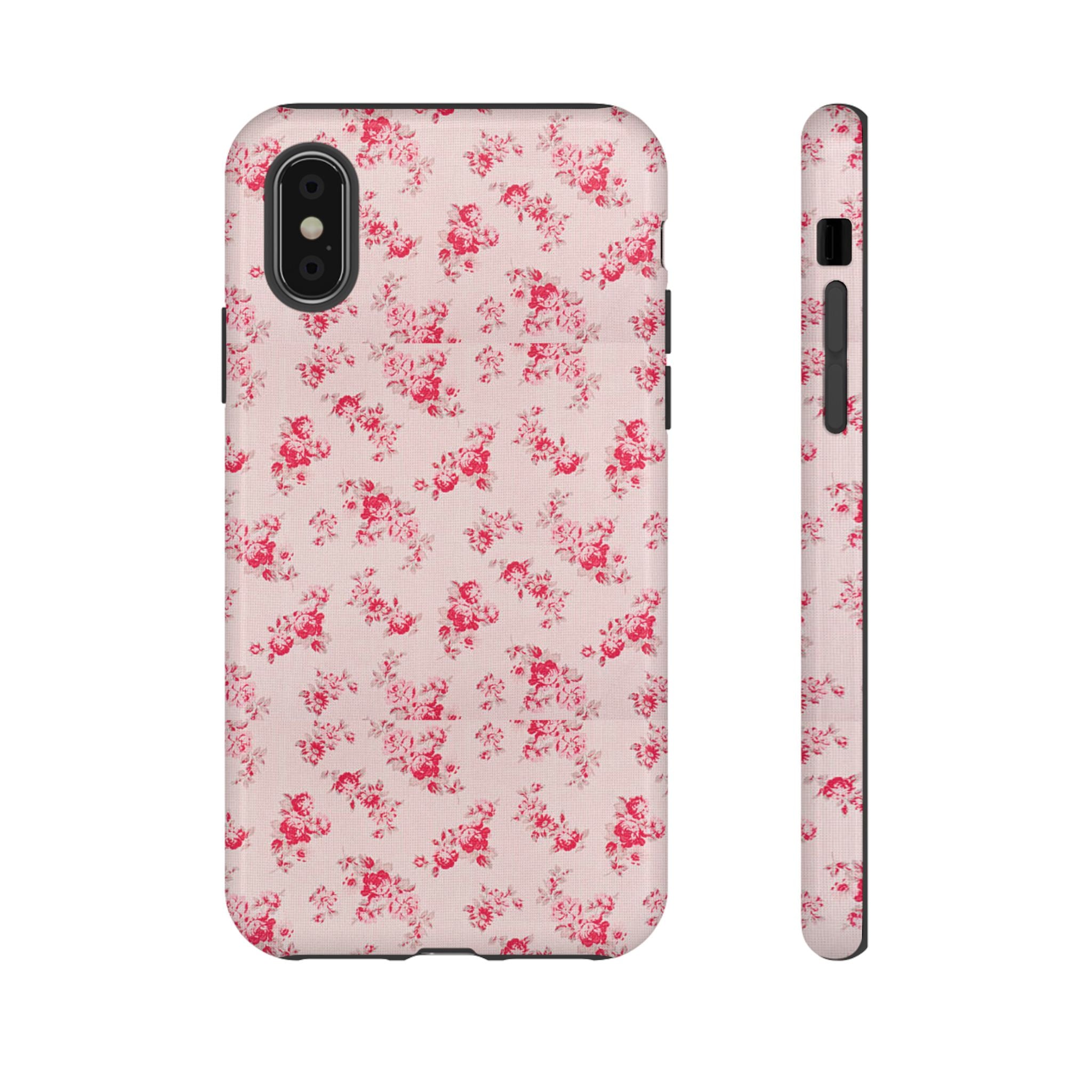 Vintage Floral Pattern Phone Case | Shabby Chic Rose Damask