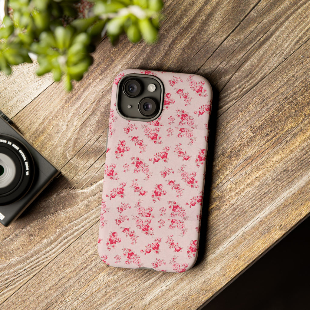 Vintage Floral Pattern Phone Case | Shabby Chic Rose Damask