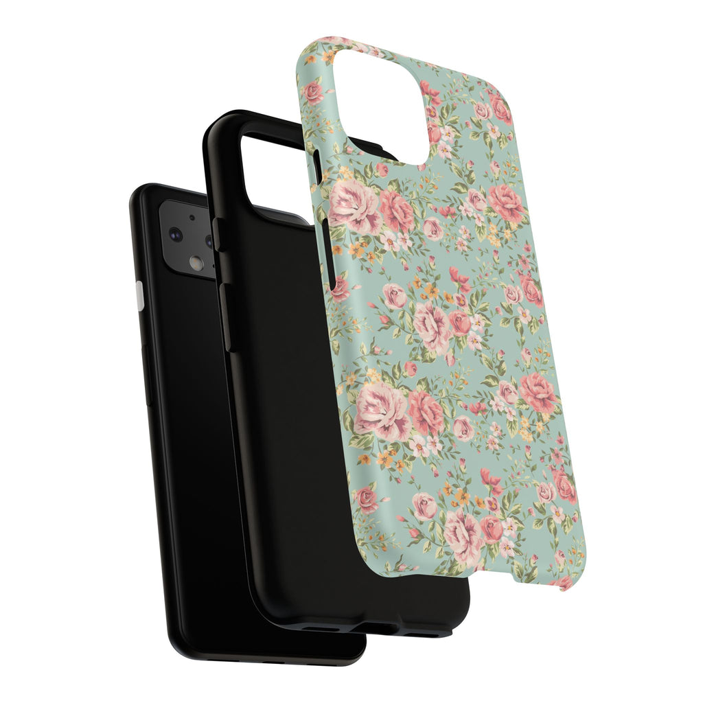 Vintage Pink Rose Floral Phone Case | Tough Case