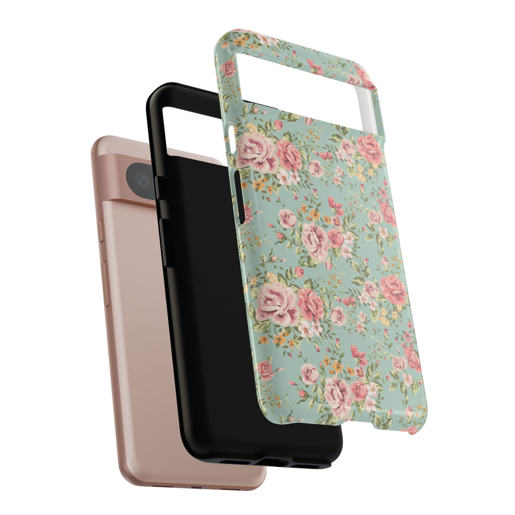 Vintage Pink Rose Floral Phone Case | Tough Case