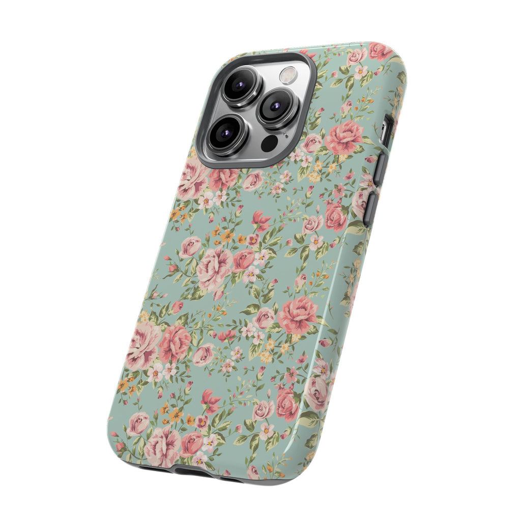 Vintage Pink Rose Floral Phone Case | Tough Case