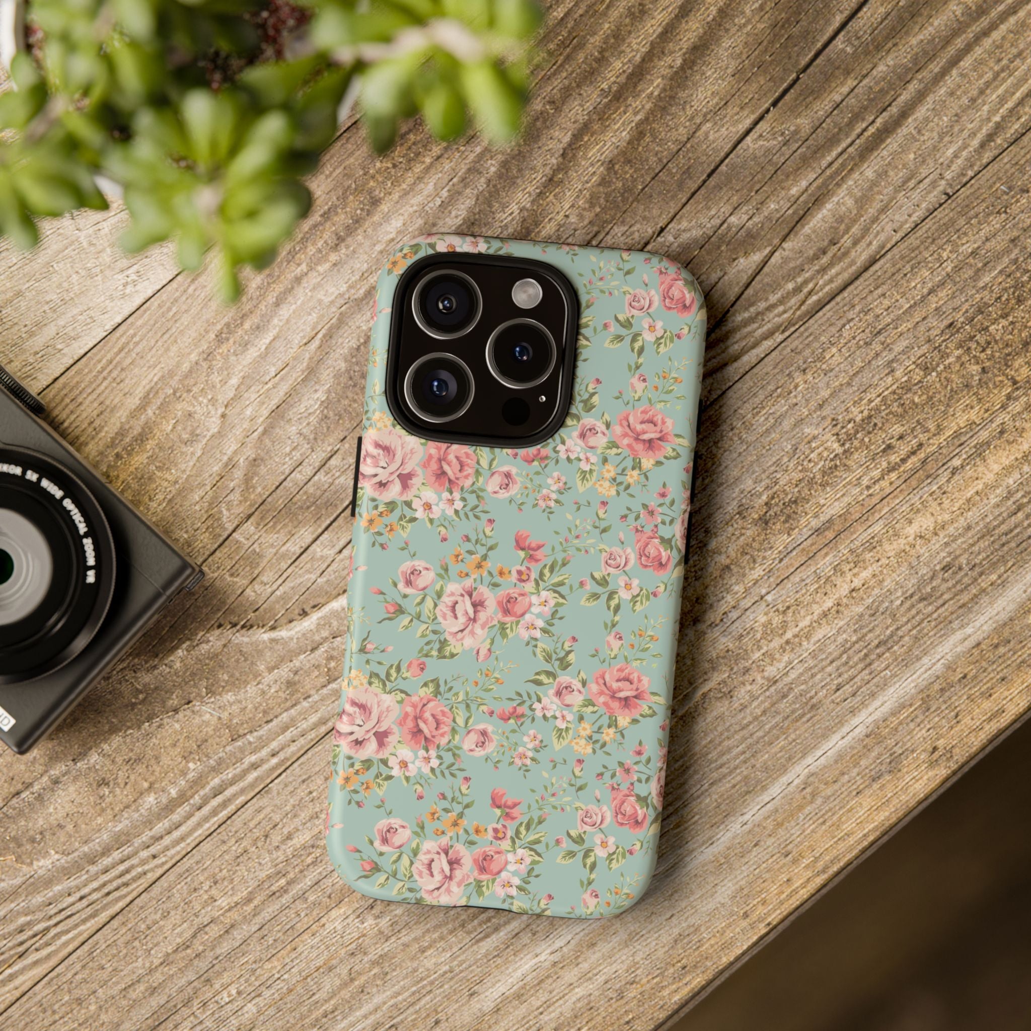 Vintage Pink Rose Floral Phone Case | Tough Case