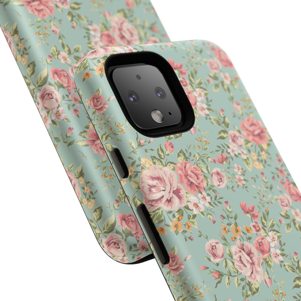 Vintage Pink Rose Floral Phone Case | Tough Case