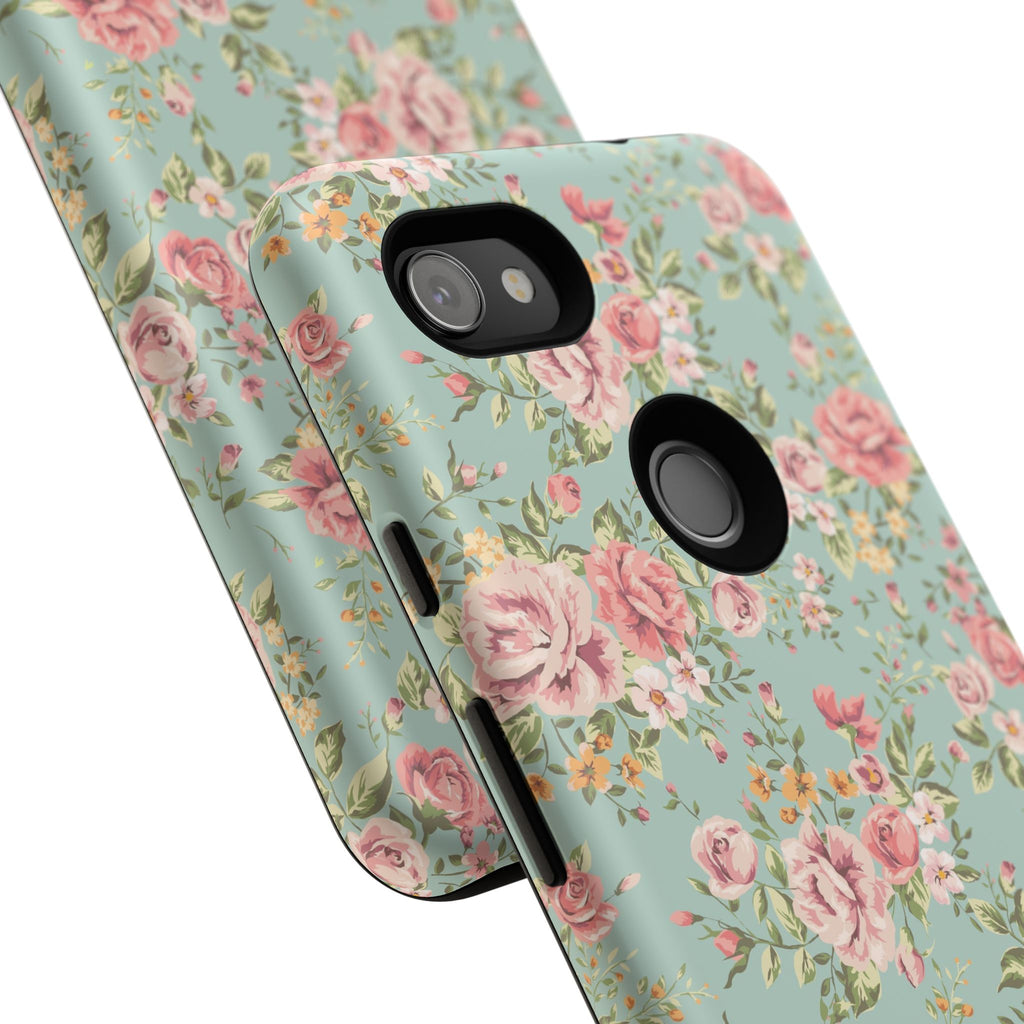 Vintage Pink Rose Floral Phone Case | Tough Case