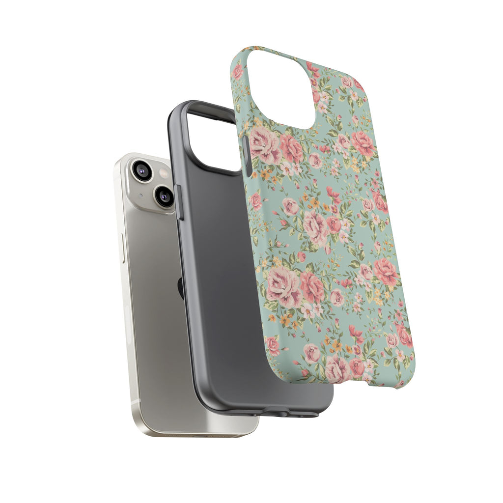 Vintage Pink Rose Floral Phone Case | Tough Case