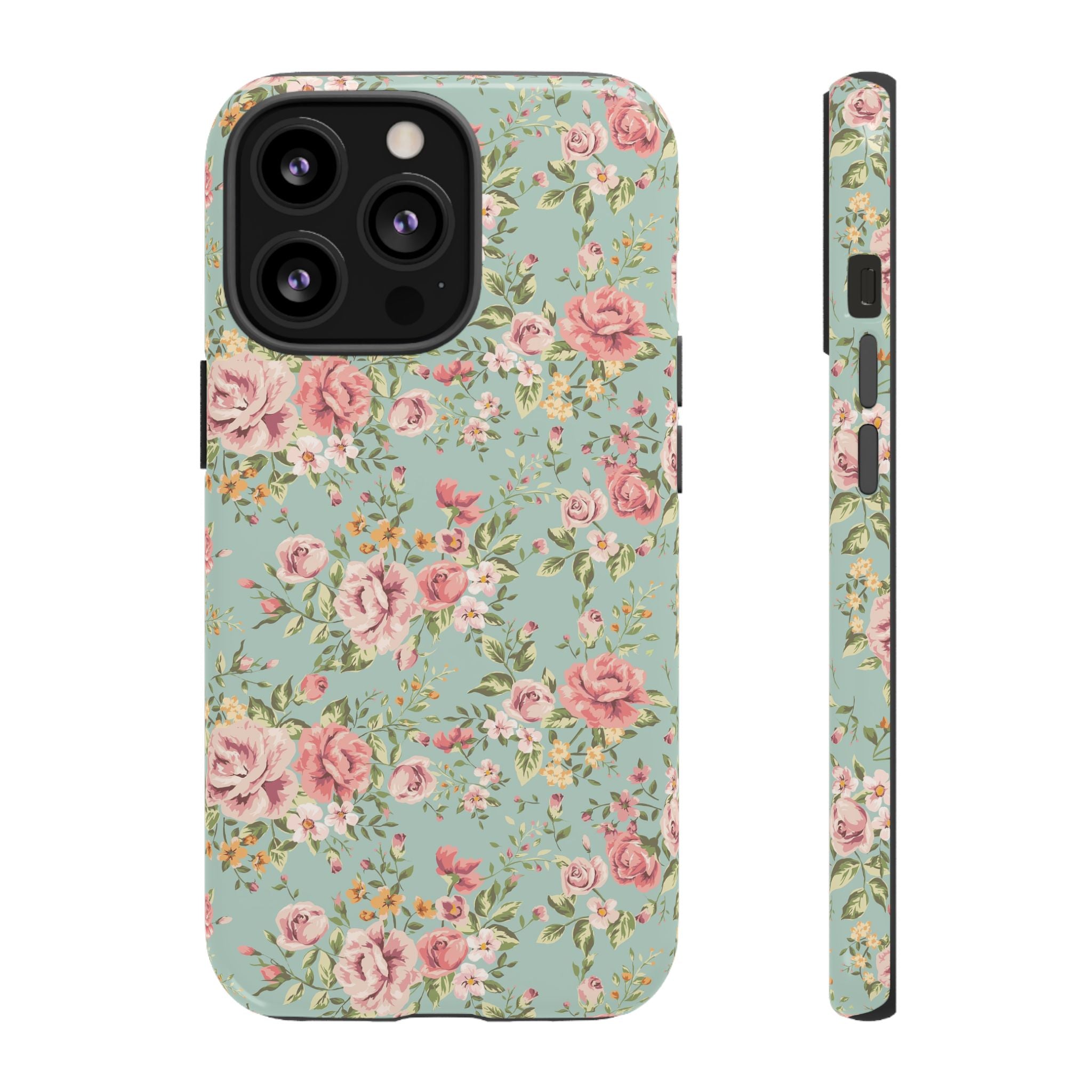 Vintage Pink Rose Floral Phone Case | Tough Case