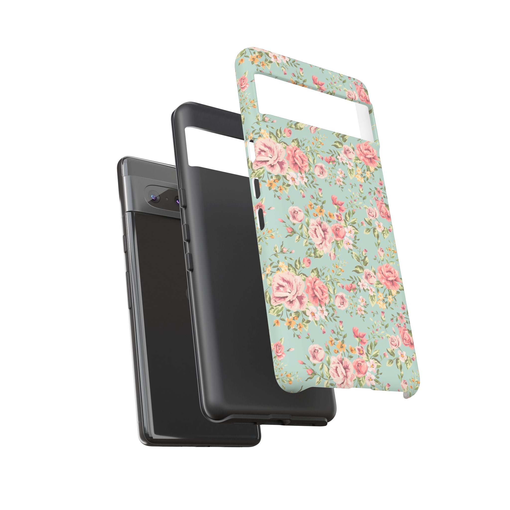 Vintage Pink Rose Floral Phone Case | Tough Case