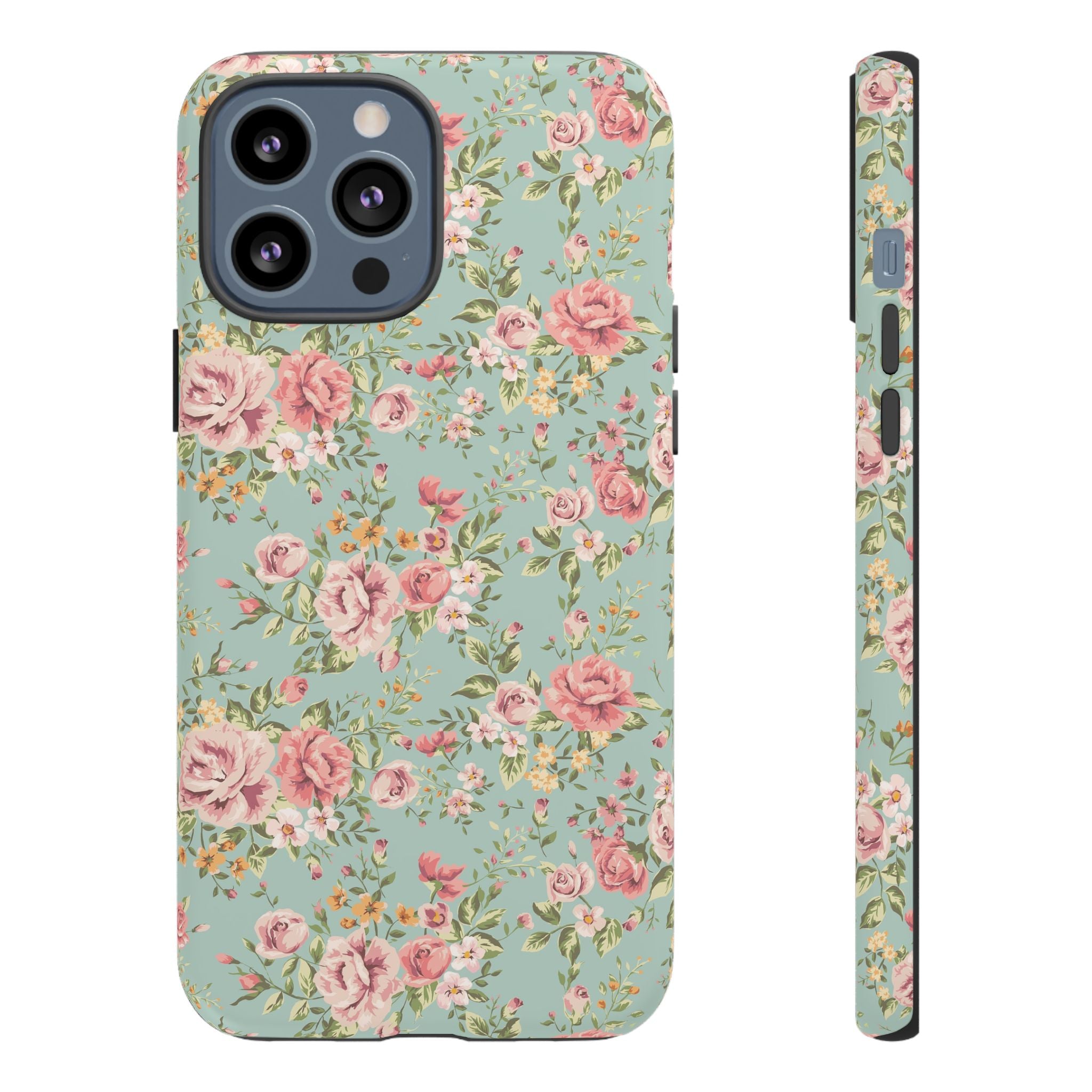 Vintage Pink Rose Floral Phone Case | Tough Case