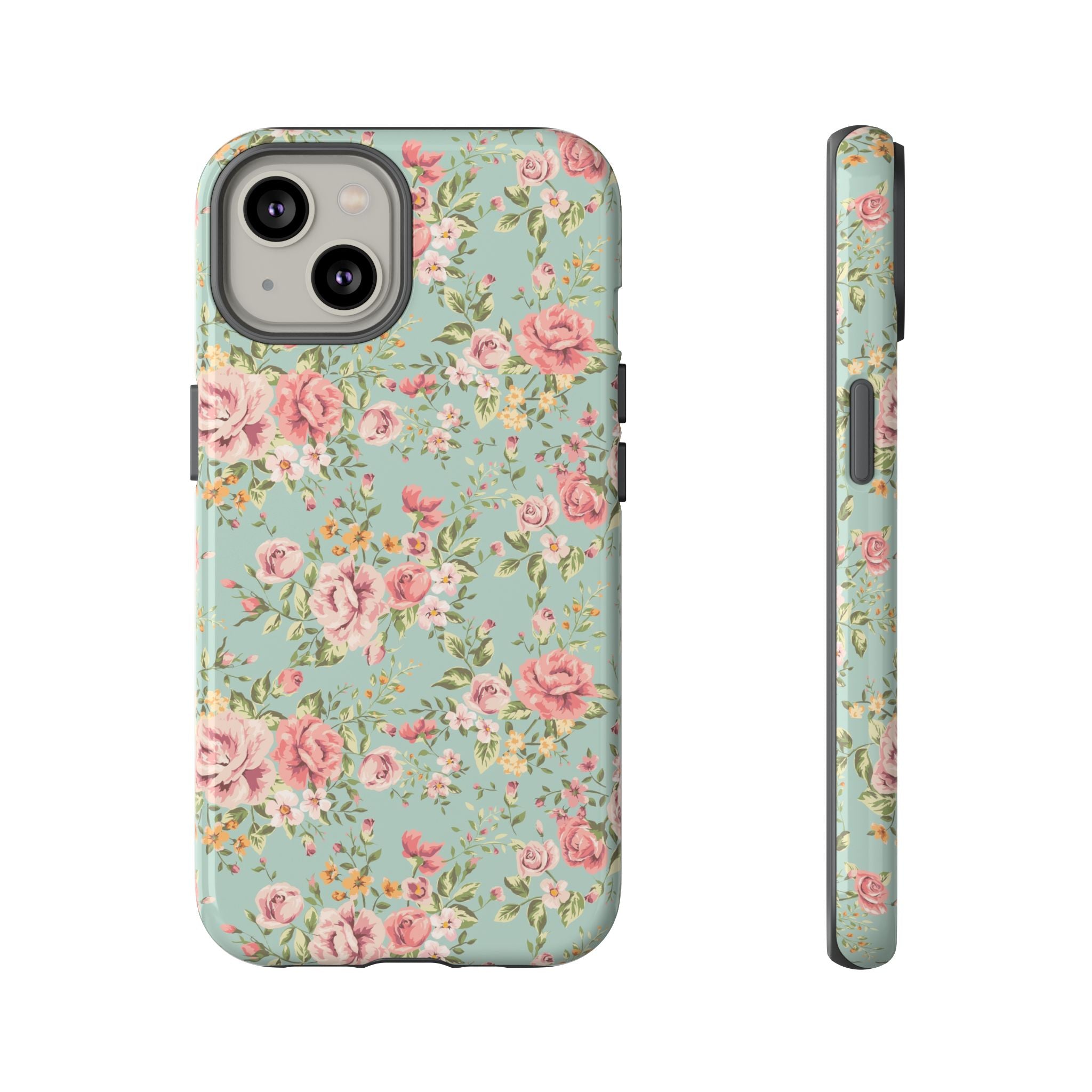 Vintage Pink Rose Floral Phone Case | Tough Case