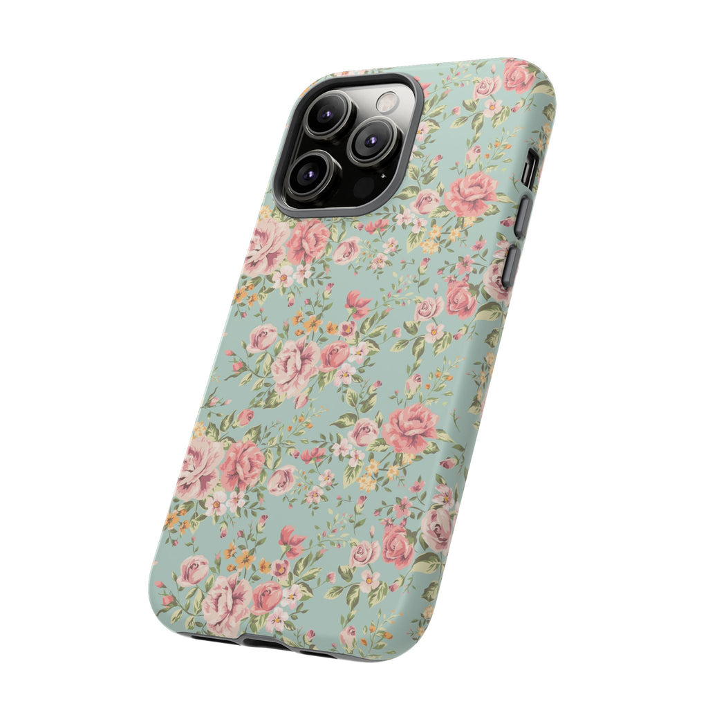 Vintage Pink Rose Floral Phone Case | Tough Case