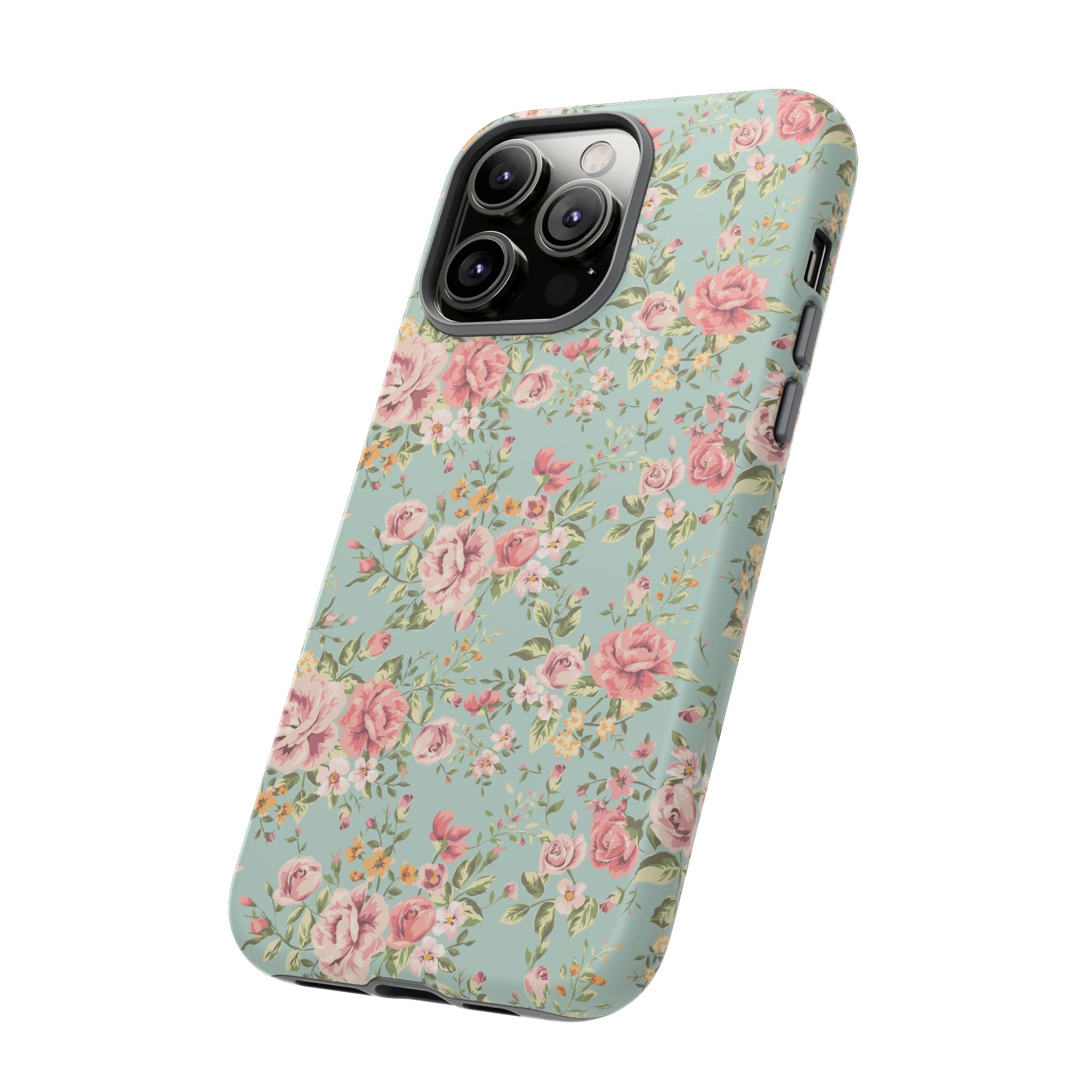 Vintage Pink Rose Floral Phone Case | Tough Case