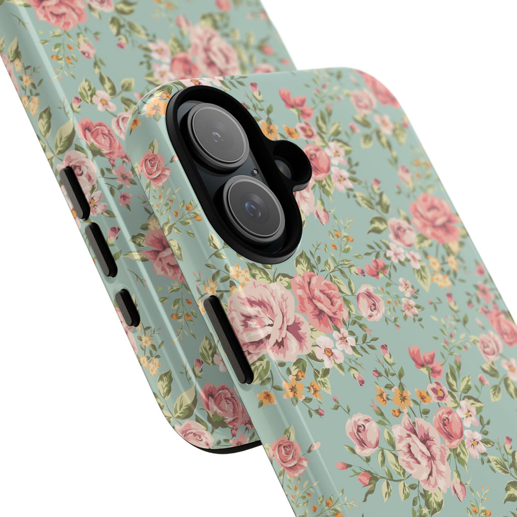 Vintage Pink Rose Floral Phone Case | Tough Case
