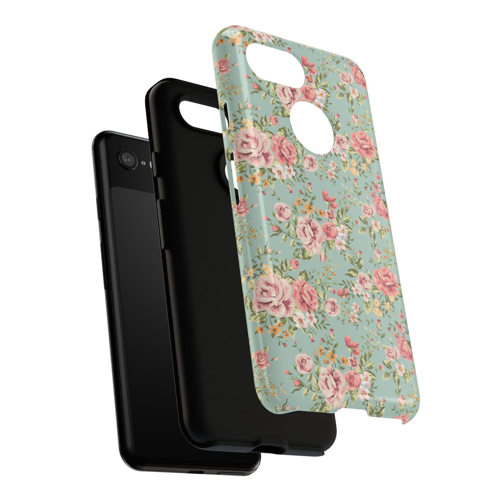 Vintage Pink Rose Floral Phone Case | Tough Case