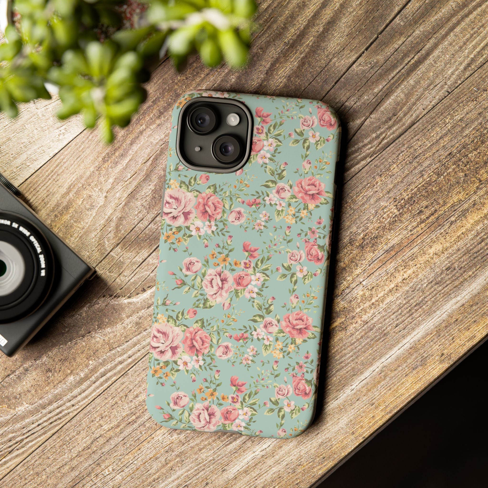 Vintage Pink Rose Floral Phone Case | Tough Case