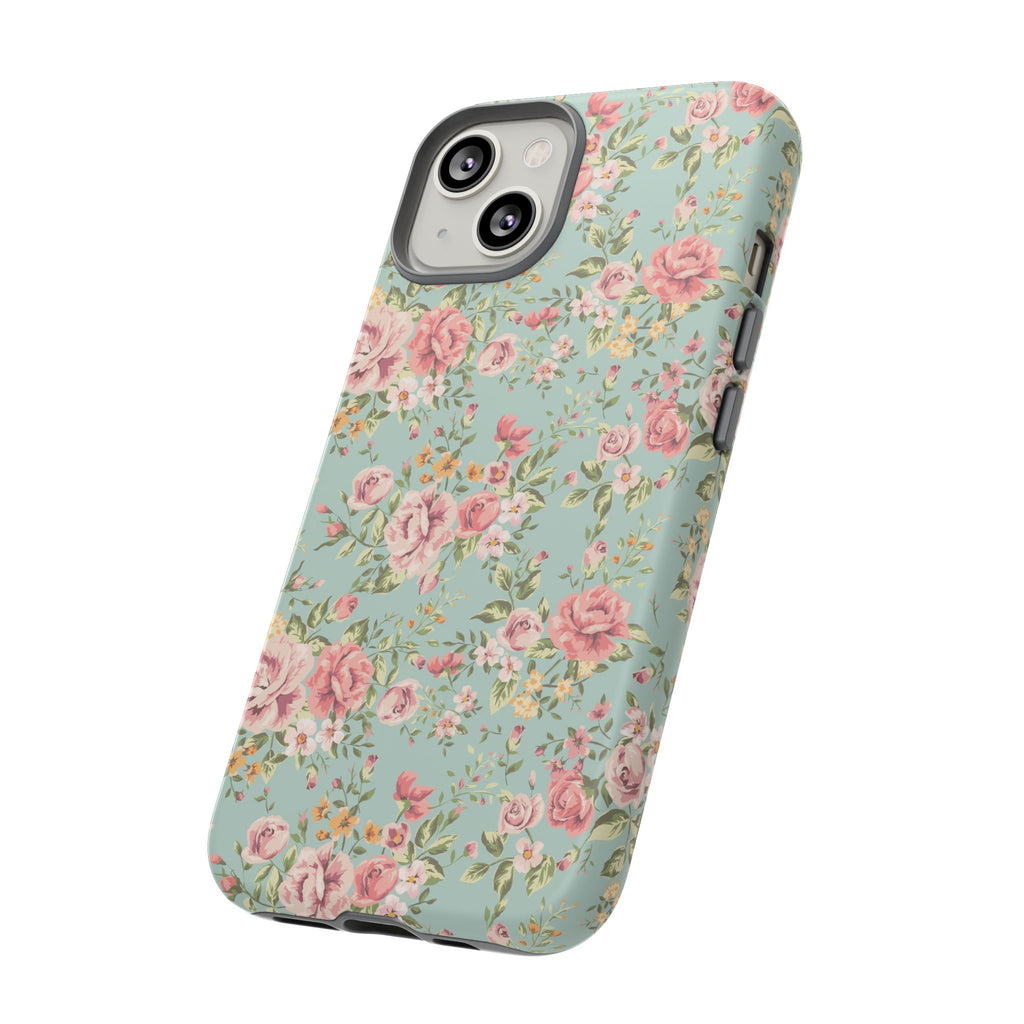 Vintage Pink Rose Floral Phone Case | Tough Case