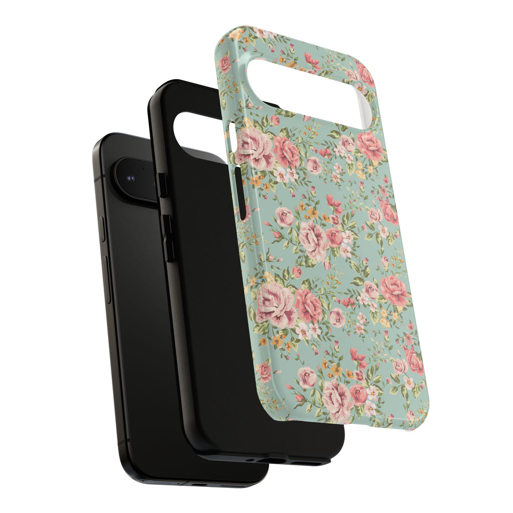 Vintage Pink Rose Floral Phone Case | Tough Case