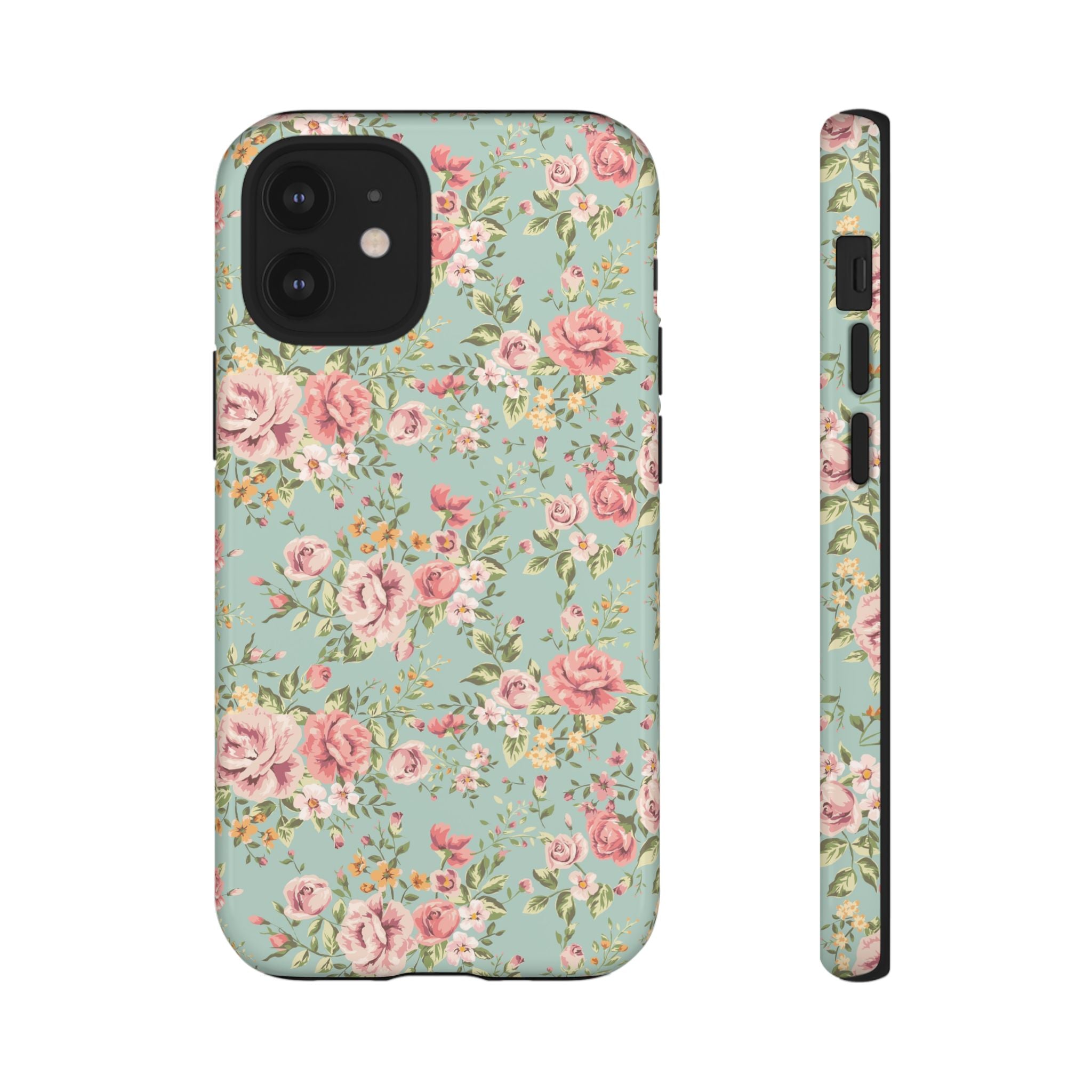 Vintage Pink Rose Floral Phone Case | Tough Case