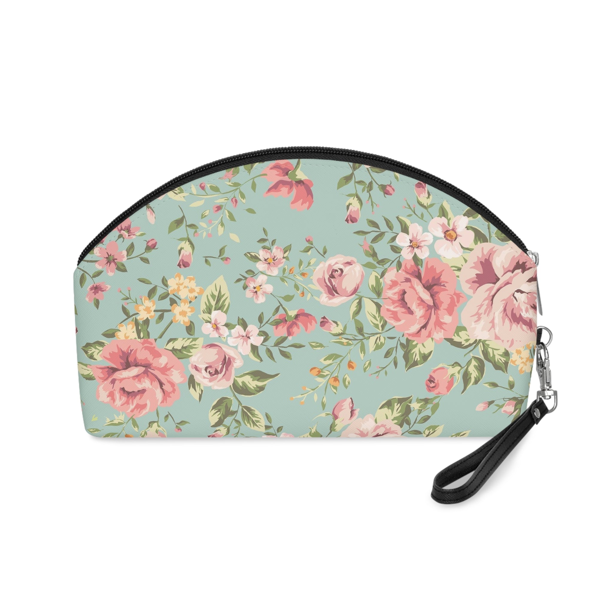 Striped Cosmetic Bag — Blue White Beachy Makeup Pouch