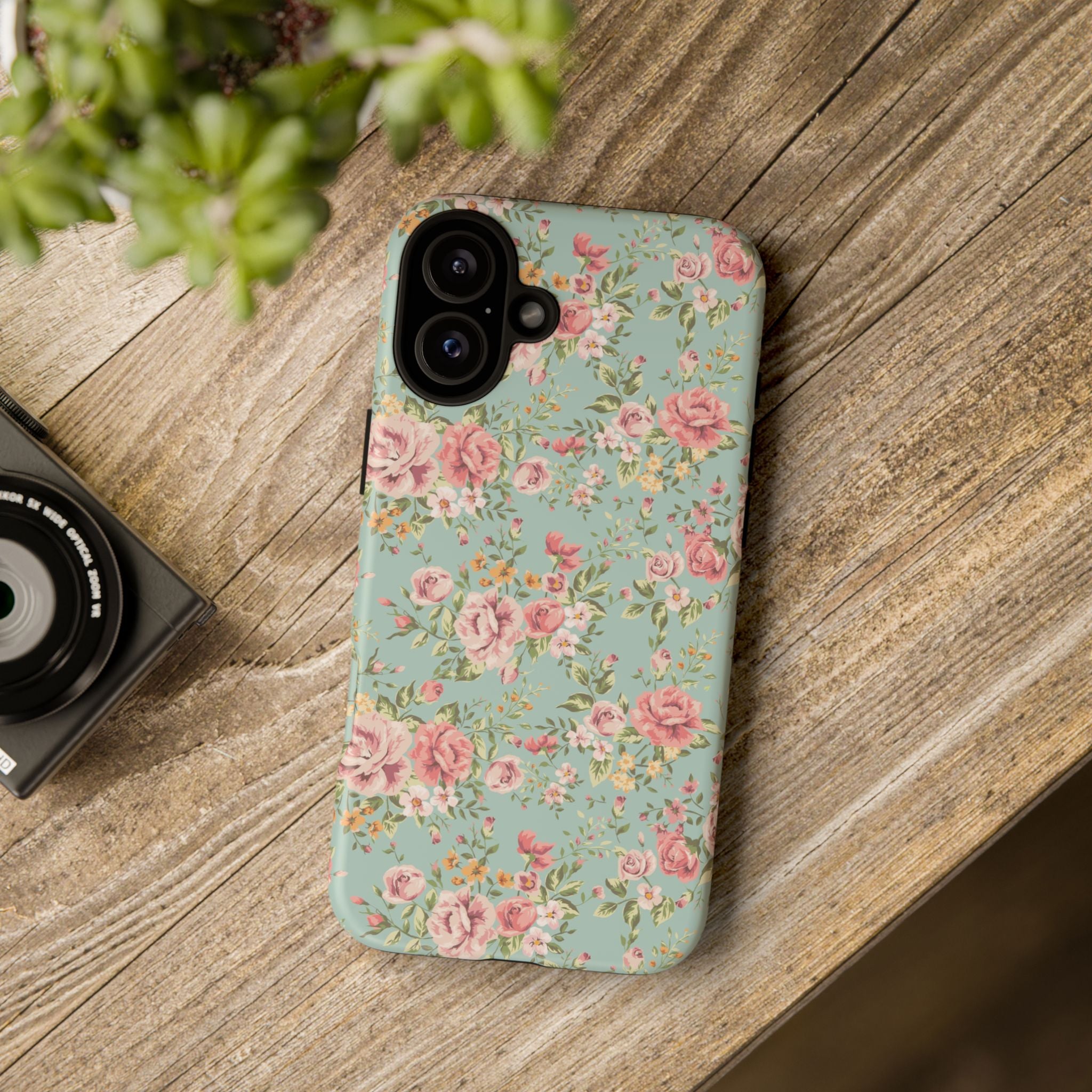 Vintage Pink Rose Floral Phone Case | Tough Case