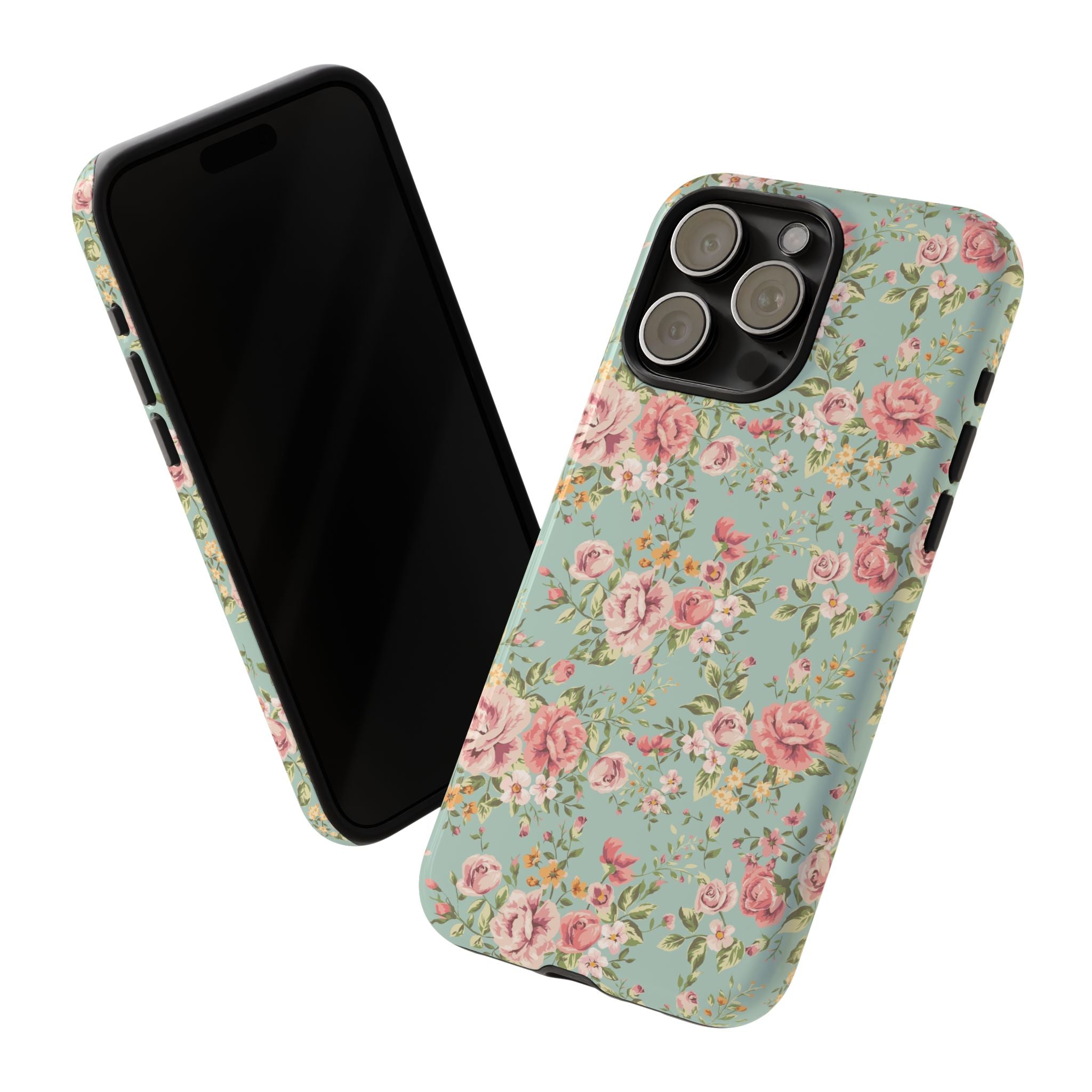 Vintage Pink Rose Floral Phone Case | Tough Case