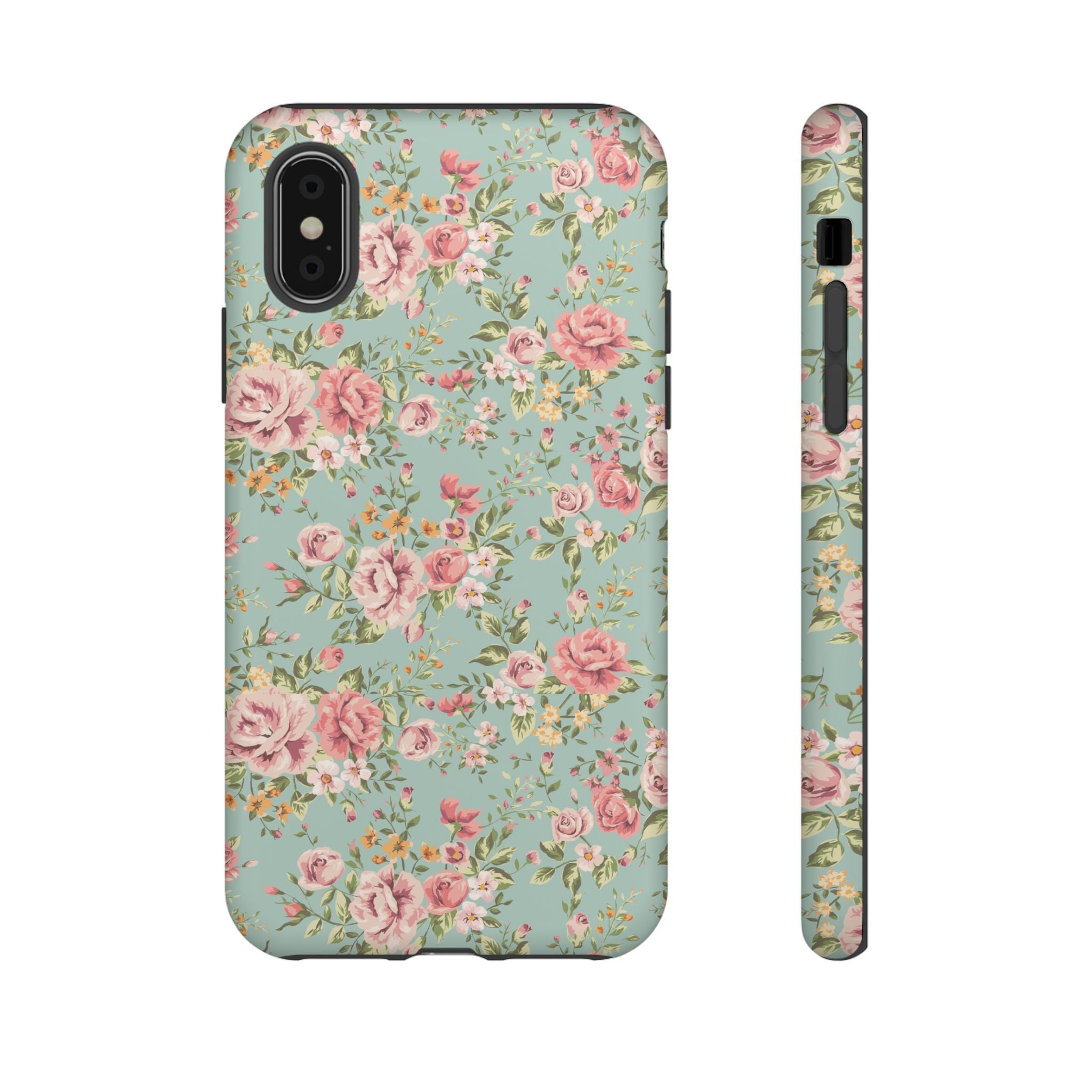 Vintage Pink Rose Floral Phone Case | Tough Case