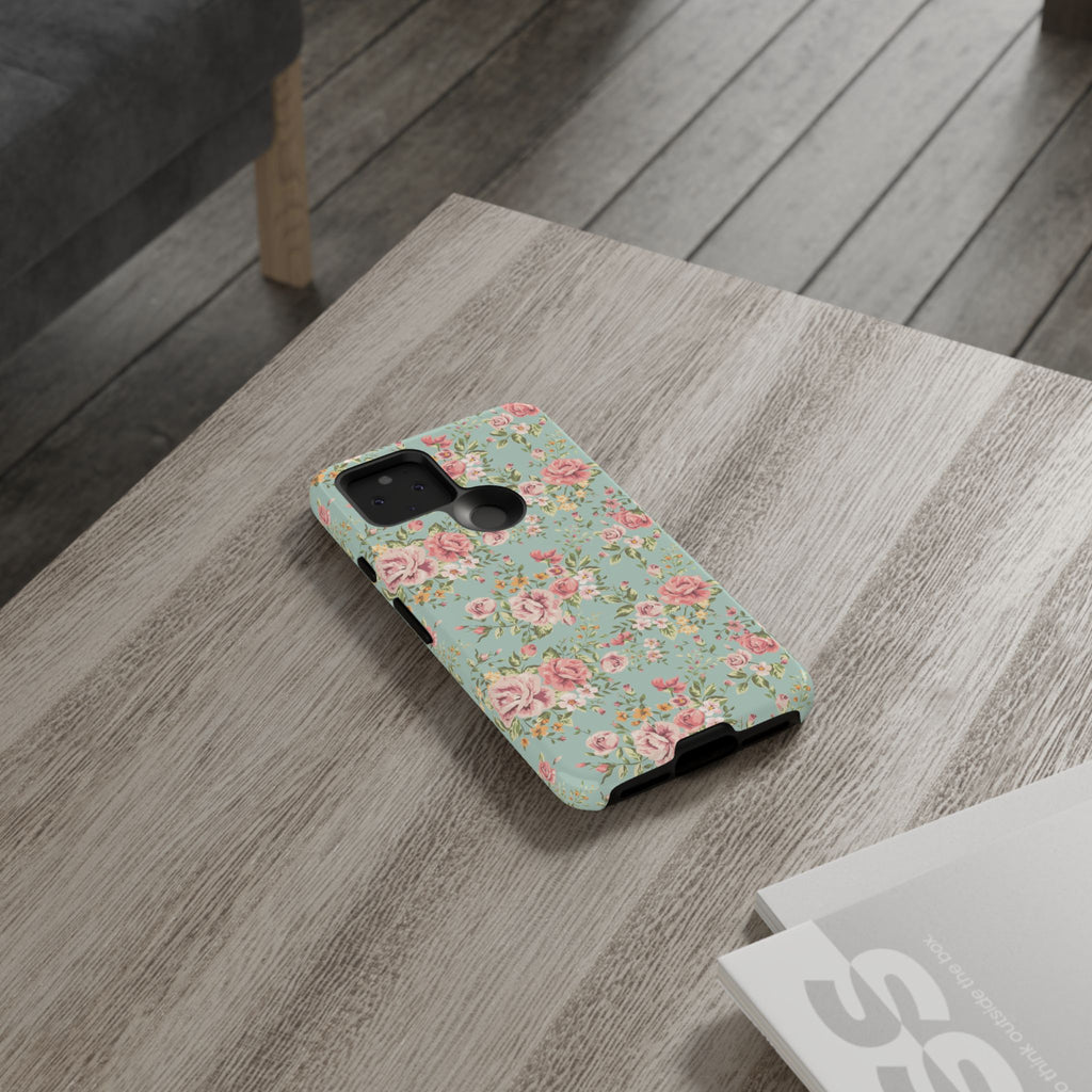 Vintage Pink Rose Floral Phone Case | Tough Case