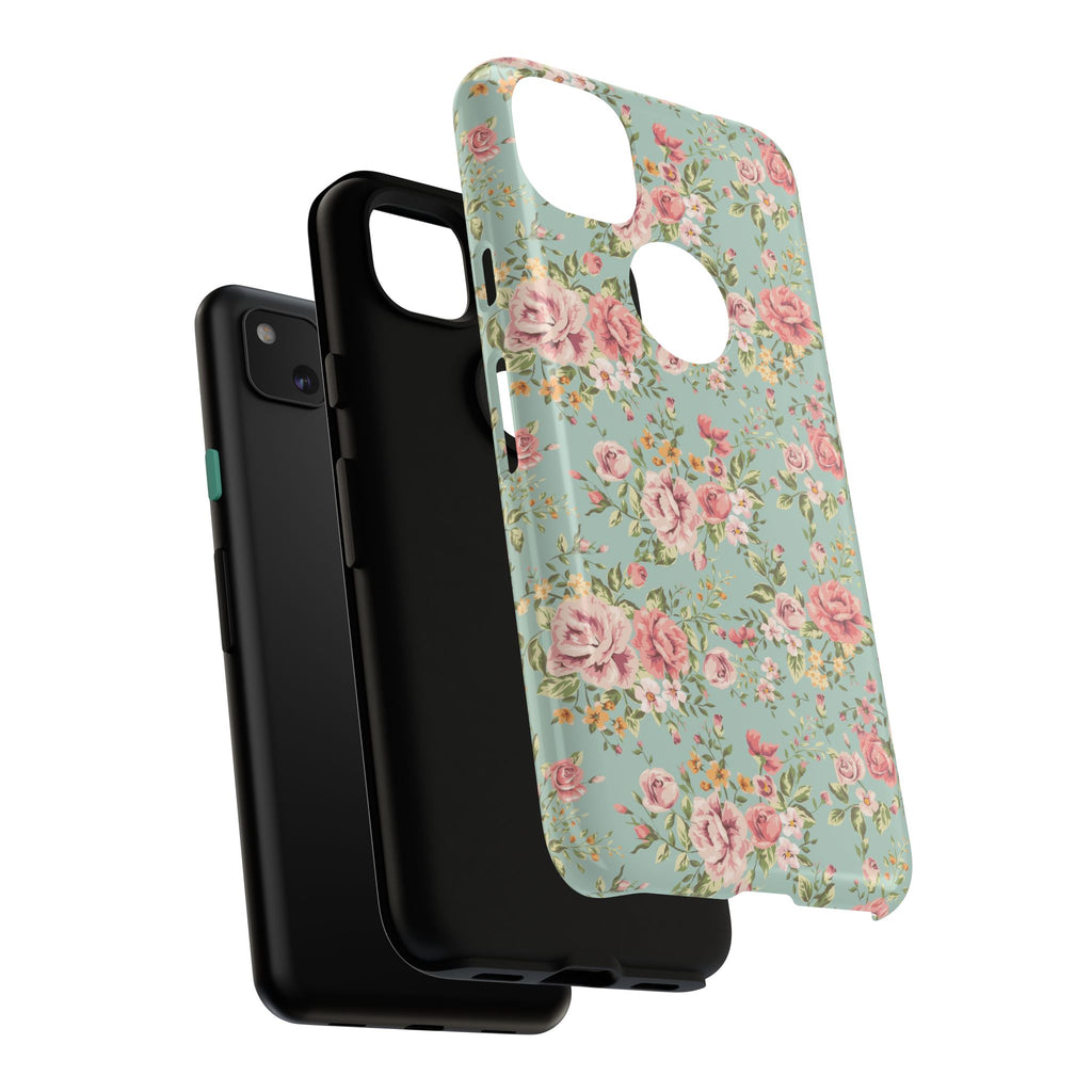 Vintage Pink Rose Floral Phone Case | Tough Case