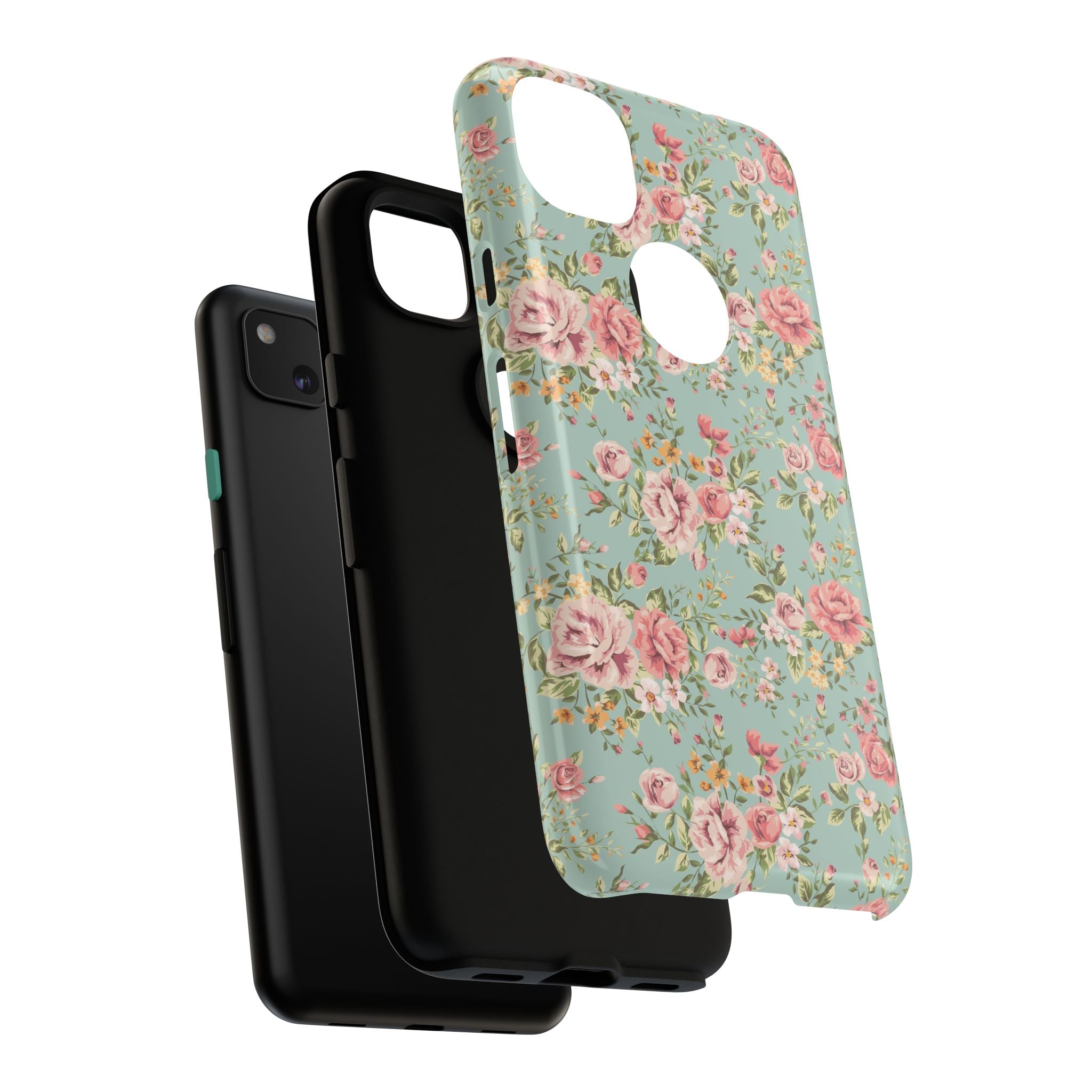 Vintage Pink Rose Floral Phone Case | Tough Case