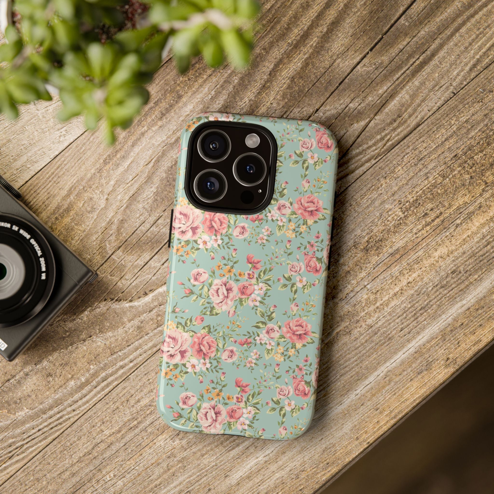 Vintage Pink Rose Floral Phone Case | Tough Case