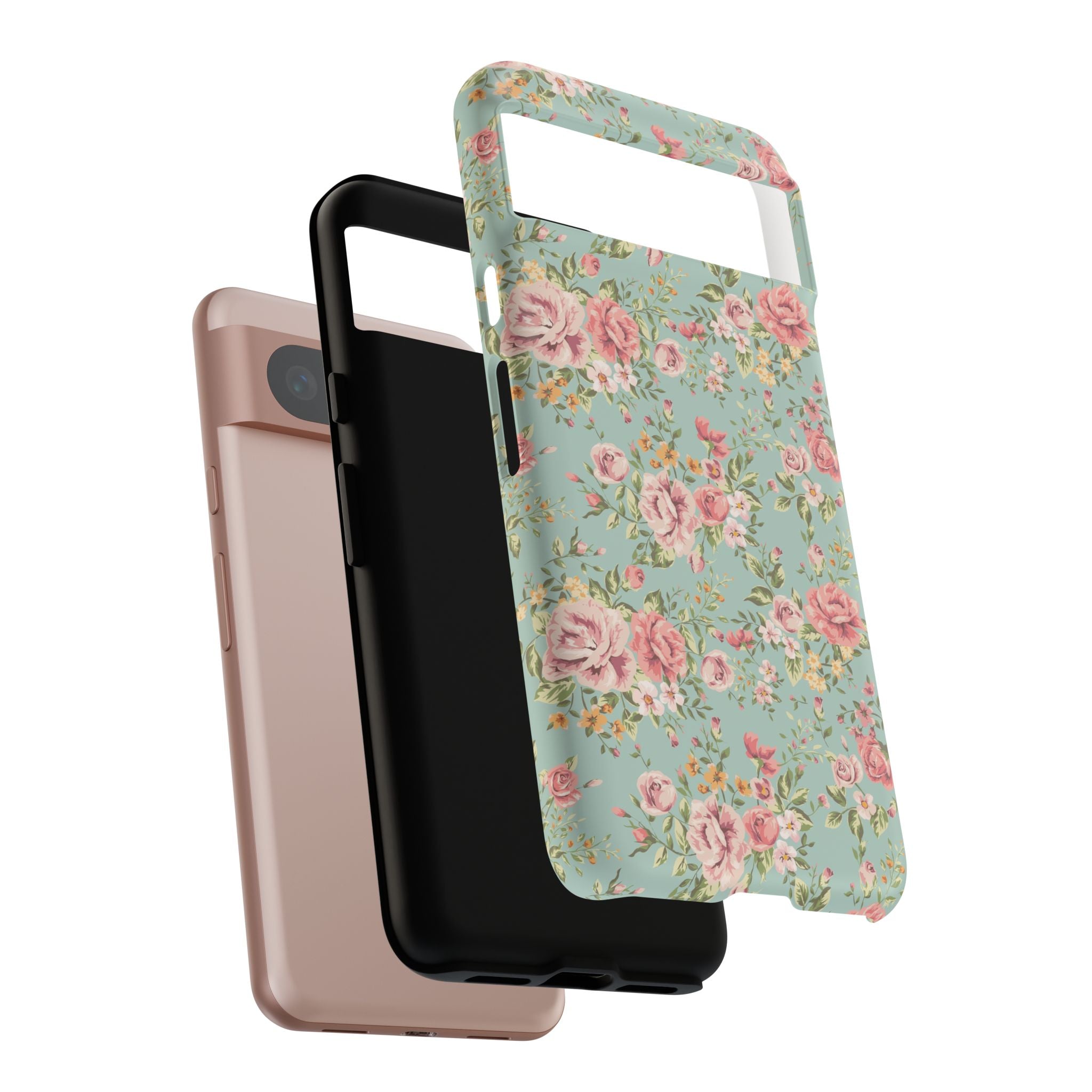 Vintage Pink Rose Floral Phone Case | Tough Case