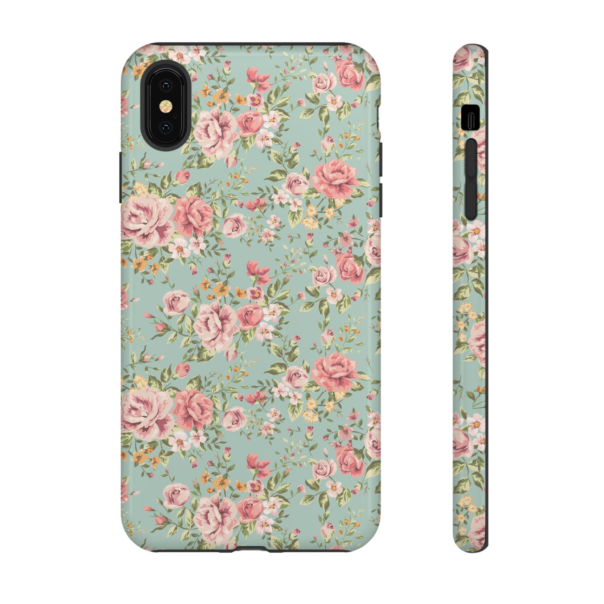 Vintage Pink Rose Floral Phone Case | Tough Case