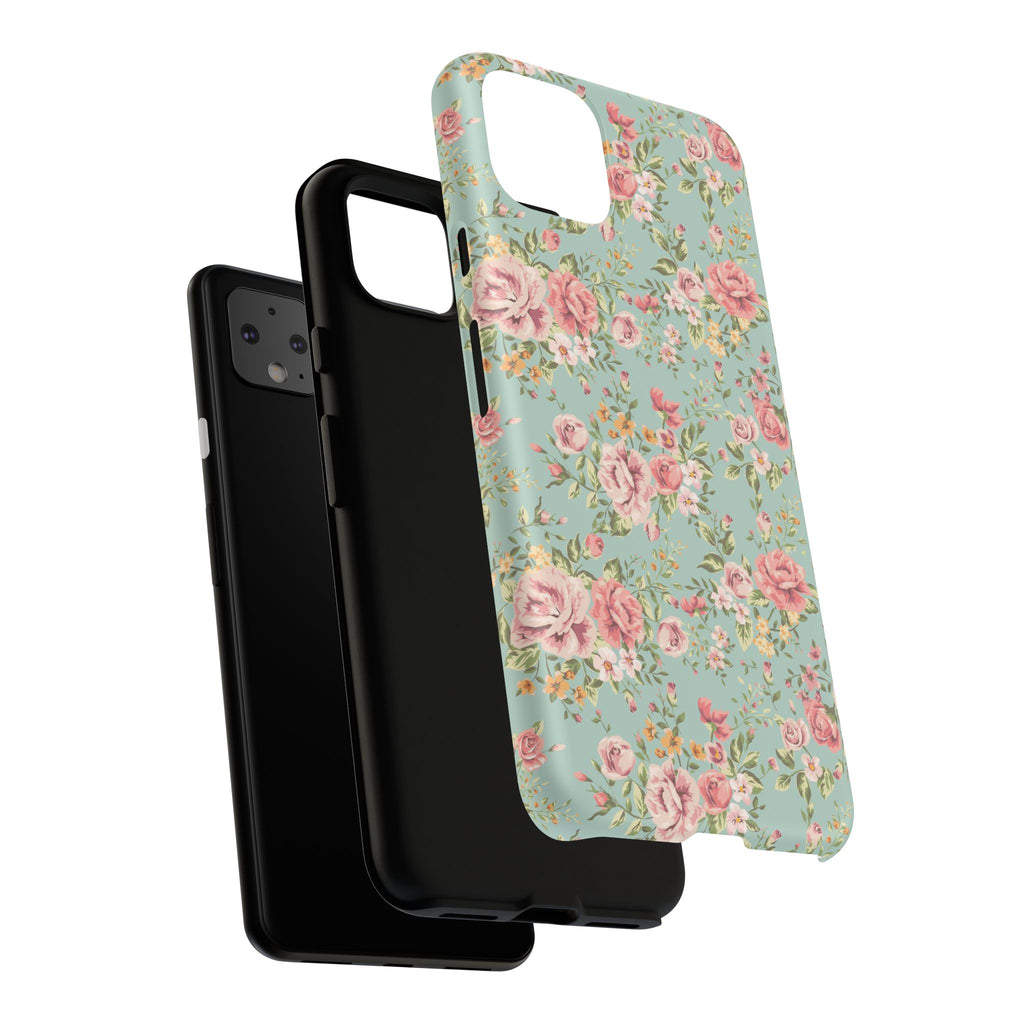 Vintage Pink Rose Floral Phone Case | Tough Case