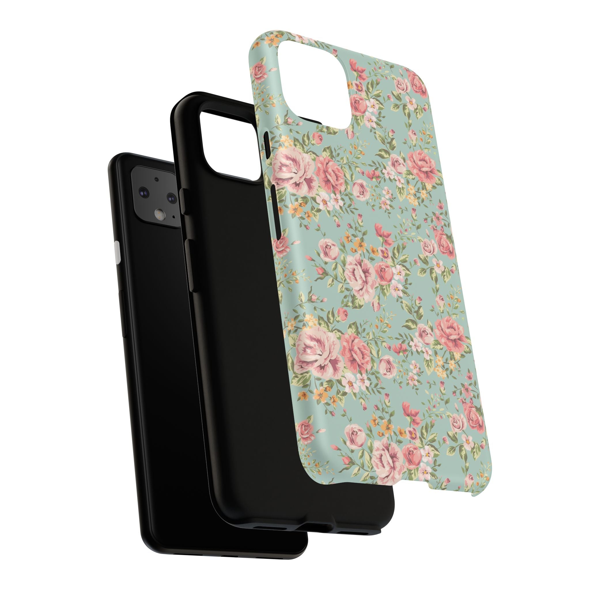 Vintage Pink Rose Floral Phone Case | Tough Case
