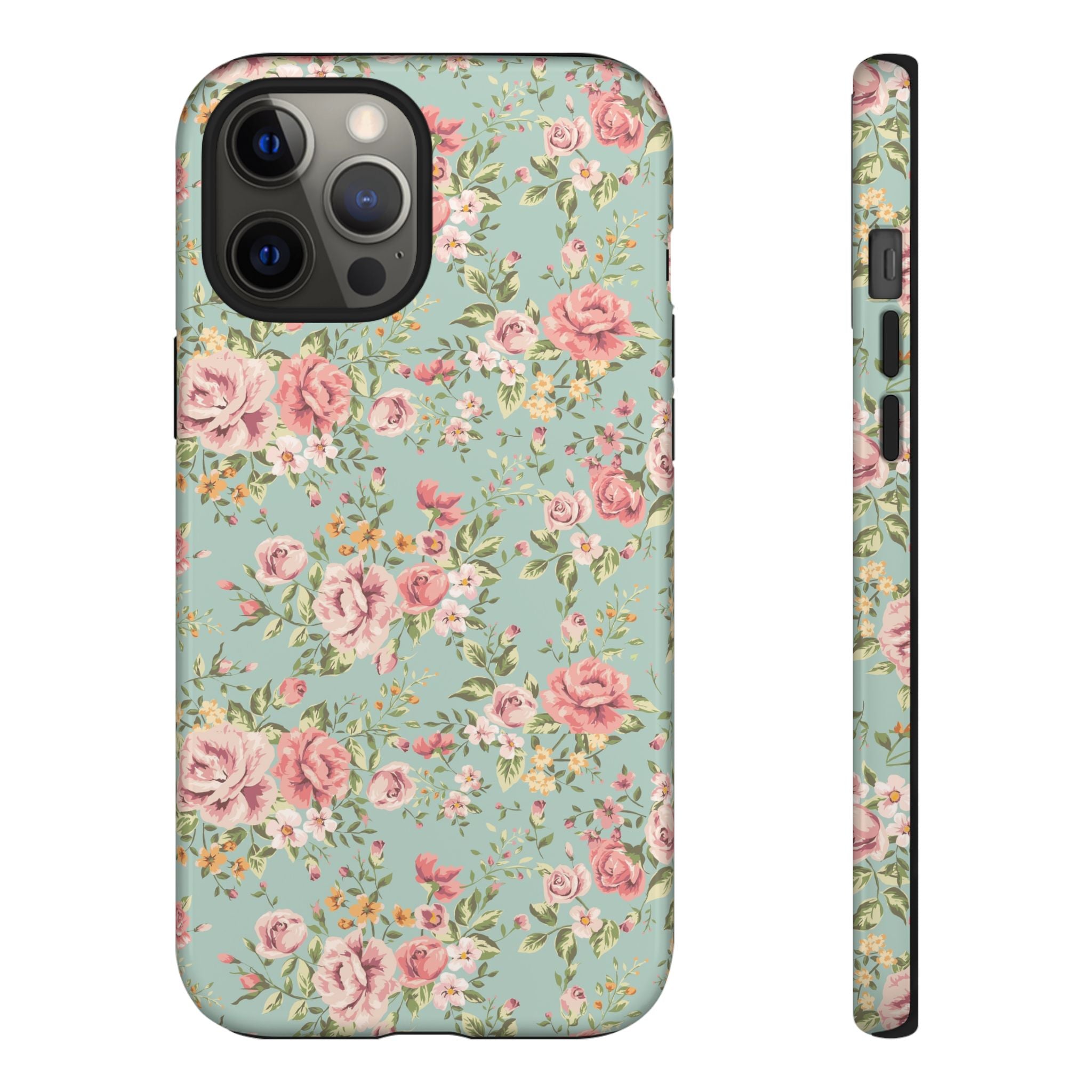 Vintage Pink Rose Floral Phone Case | Tough Case