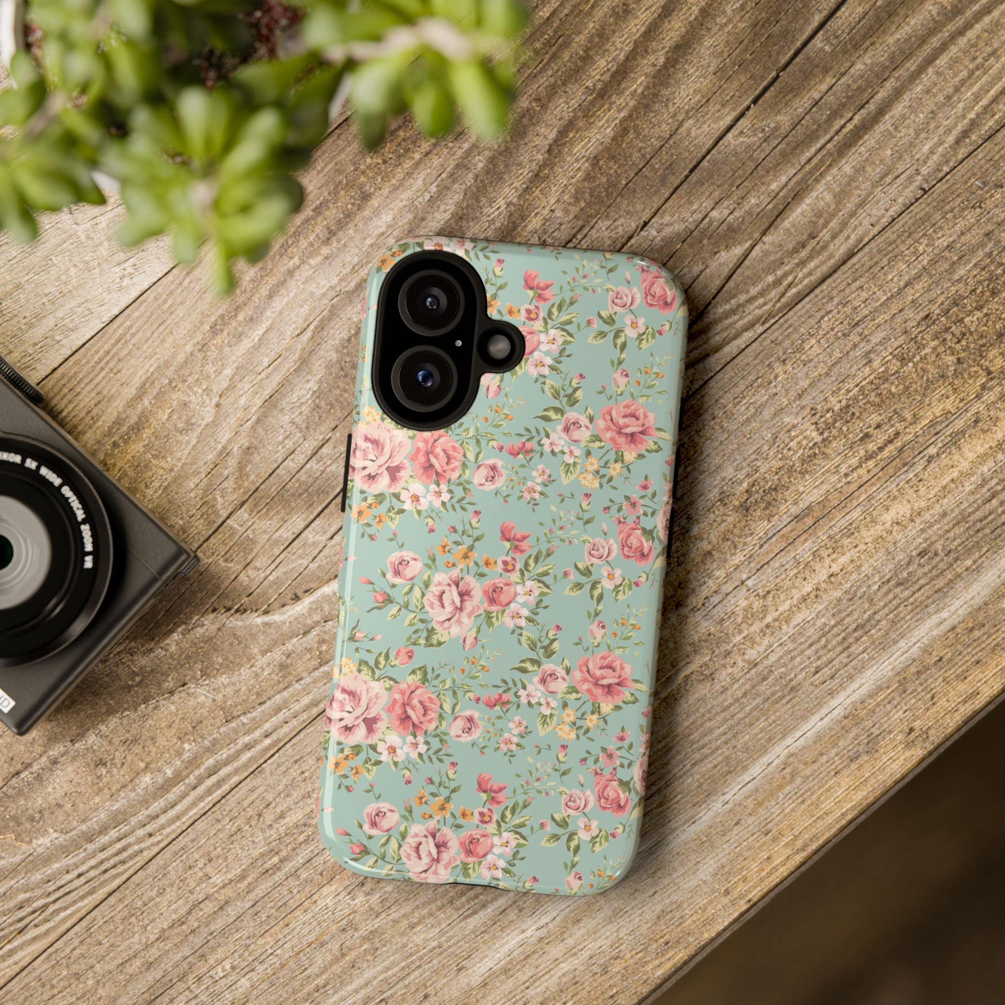 Vintage Pink Rose Floral Phone Case | Tough Case