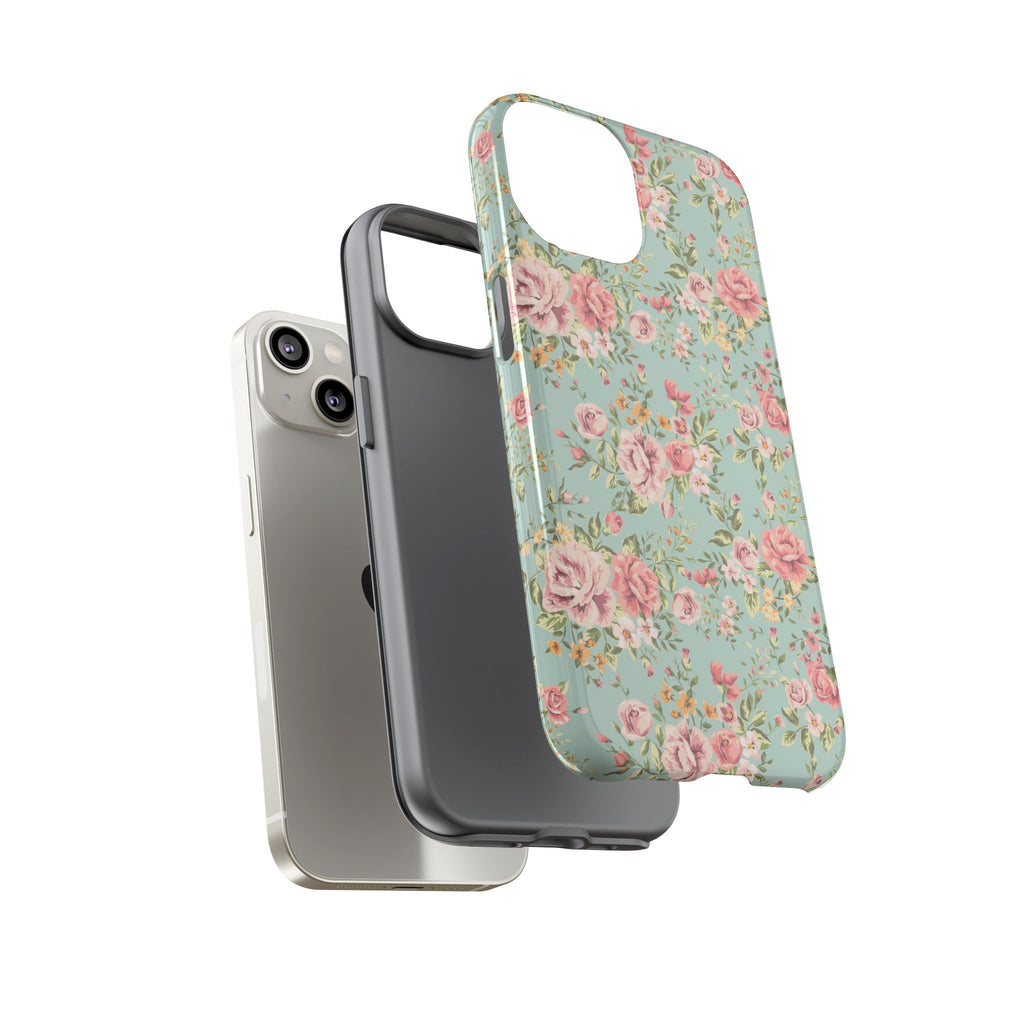 Vintage Pink Rose Floral Phone Case | Tough Case