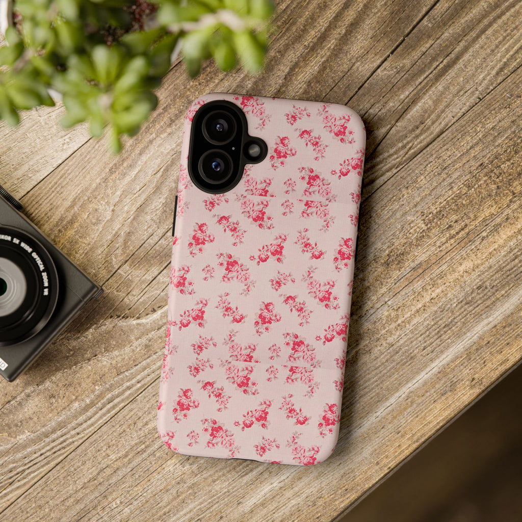 Vintage Floral Pattern Phone Case | Shabby Chic Rose Damask