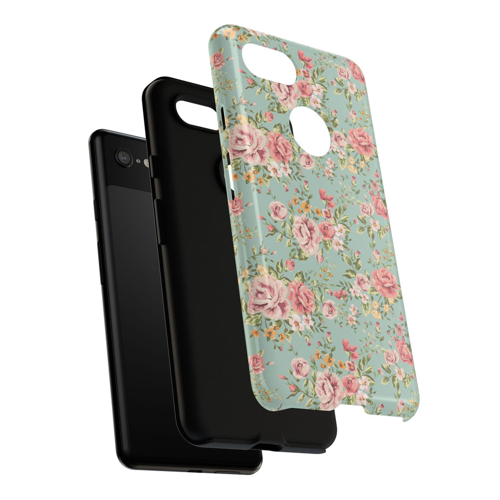 Vintage Pink Rose Floral Phone Case | Tough Case