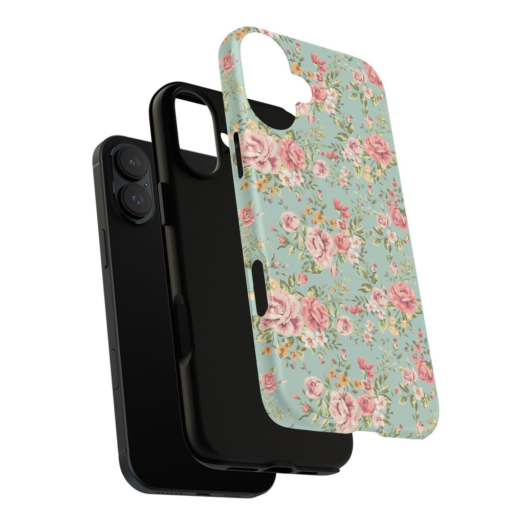 Vintage Pink Rose Floral Phone Case | Tough Case